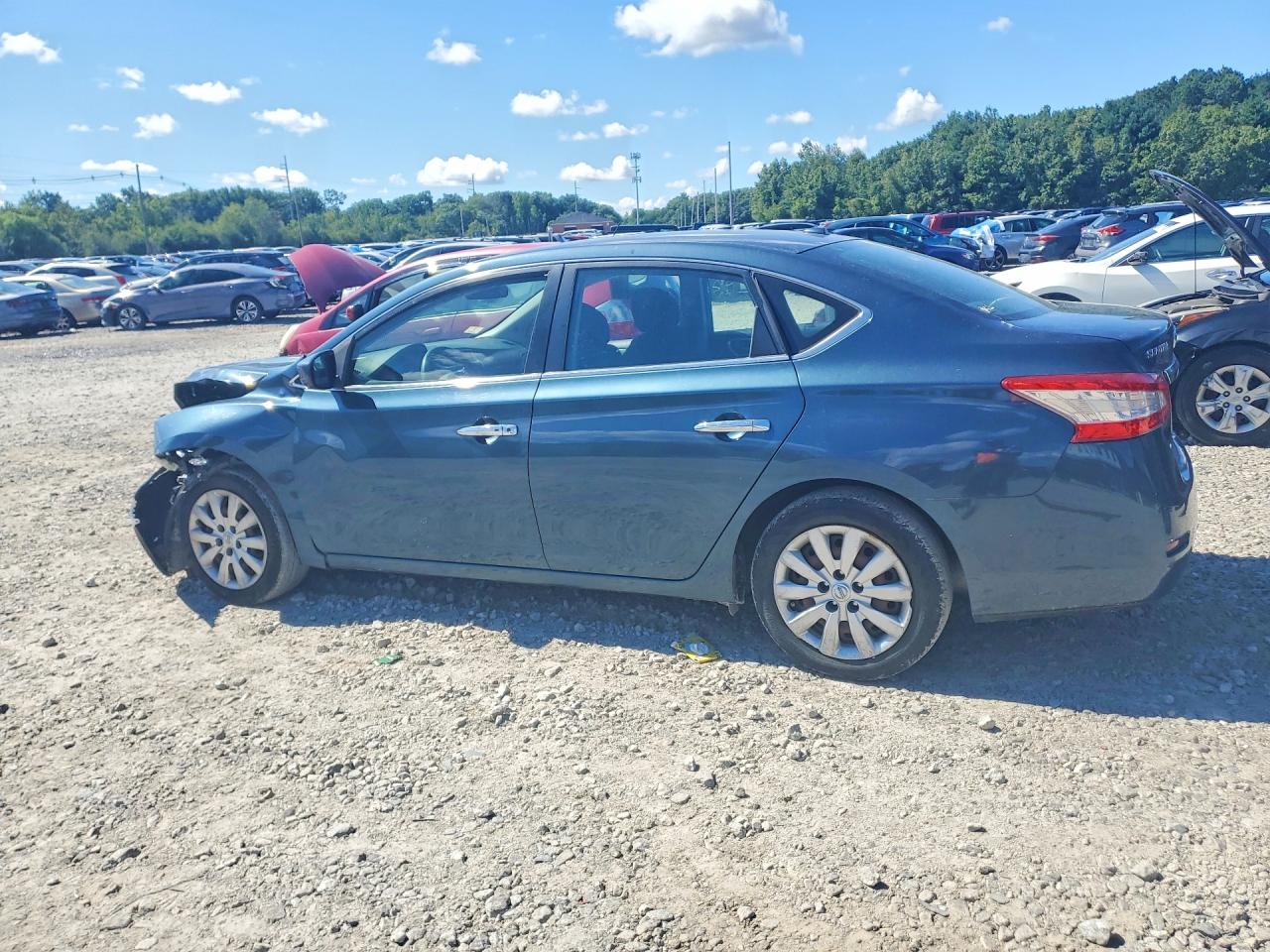 2015 Nissan Sentra Sv Blue vin: 3N1AB7AP6FY286781