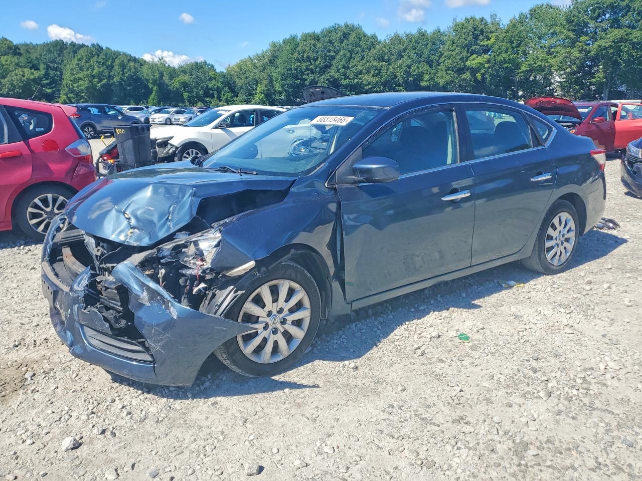 2015 Nissan Sentra Sv Blue vin: 3N1AB7AP6FY286781