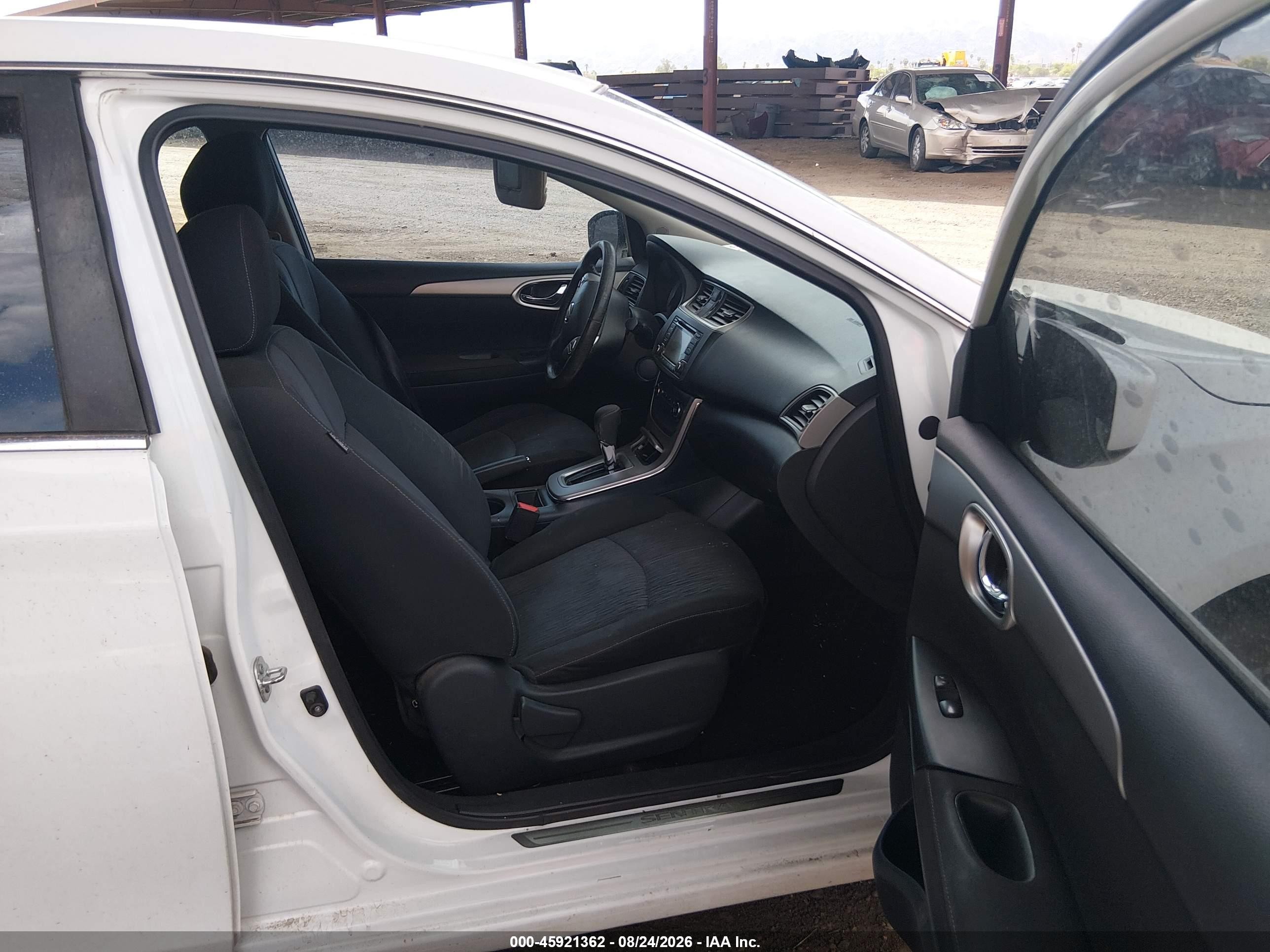 2015 Nissan Sentra Sv White vin: 3N1AB7AP6FY303725