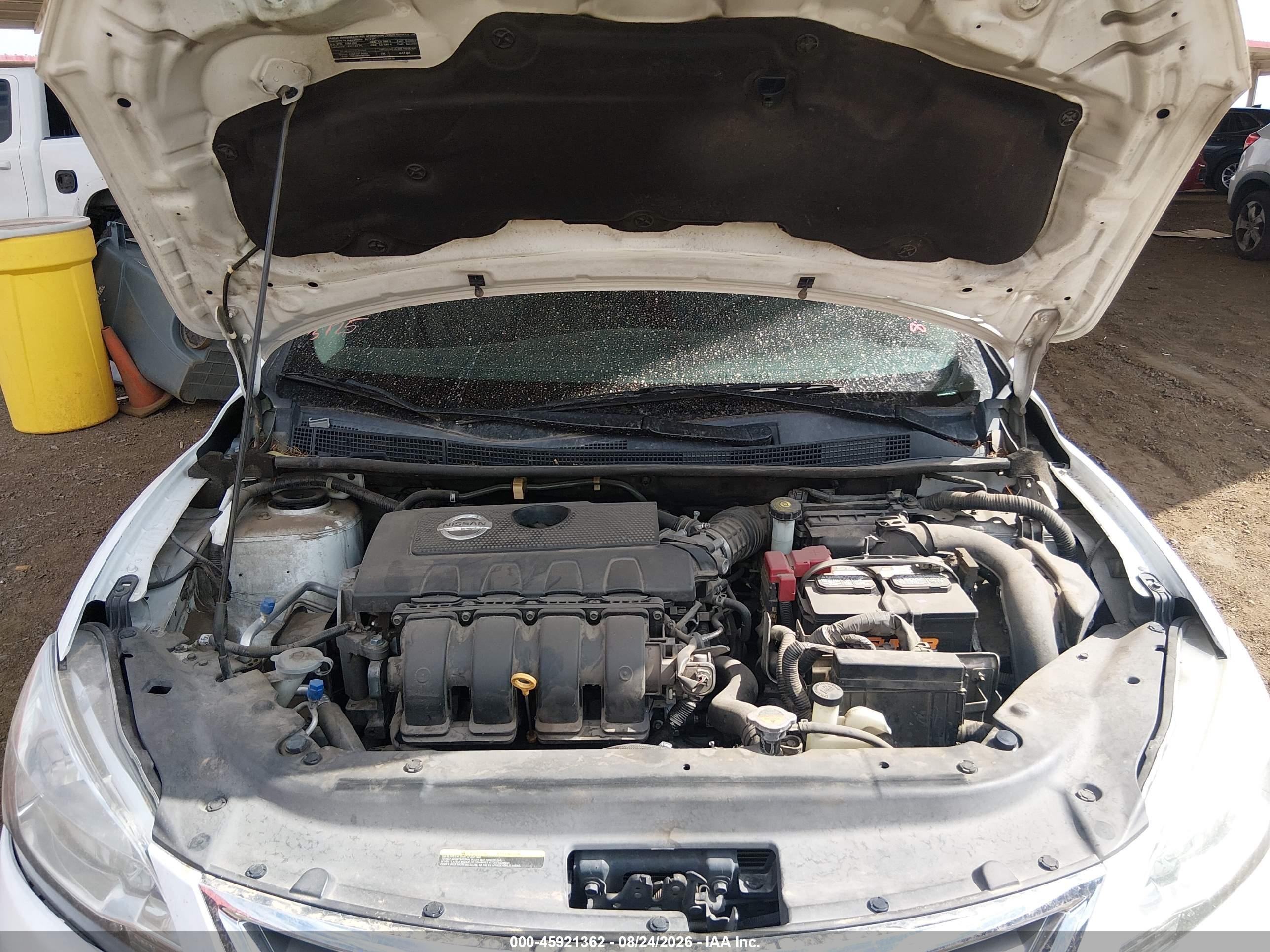 2015 Nissan Sentra Sv White vin: 3N1AB7AP6FY303725