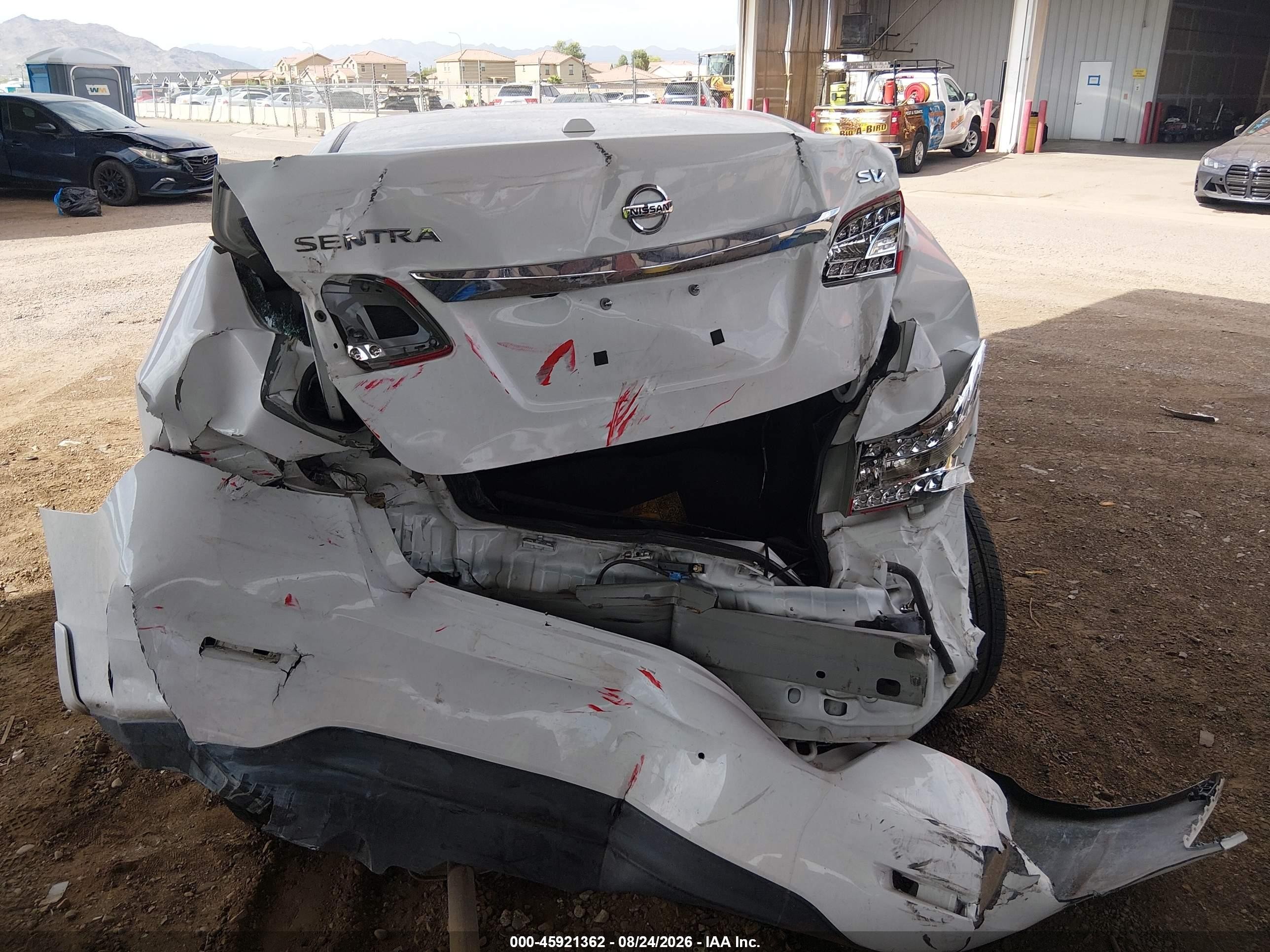 2015 Nissan Sentra Sv White vin: 3N1AB7AP6FY303725