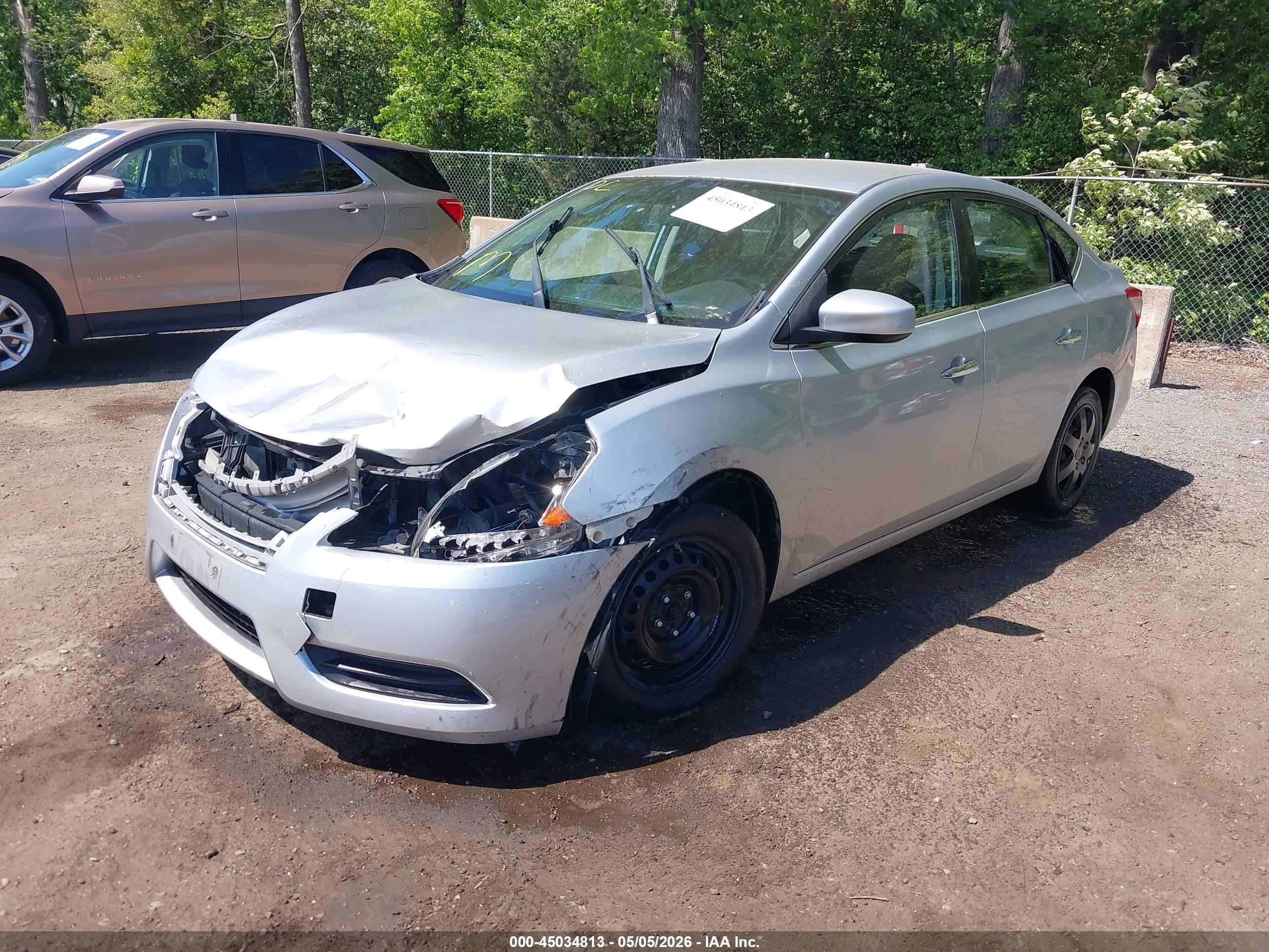 2015 Nissan Sentra Sv Серебряный vin: 3N1AB7AP6FY304907