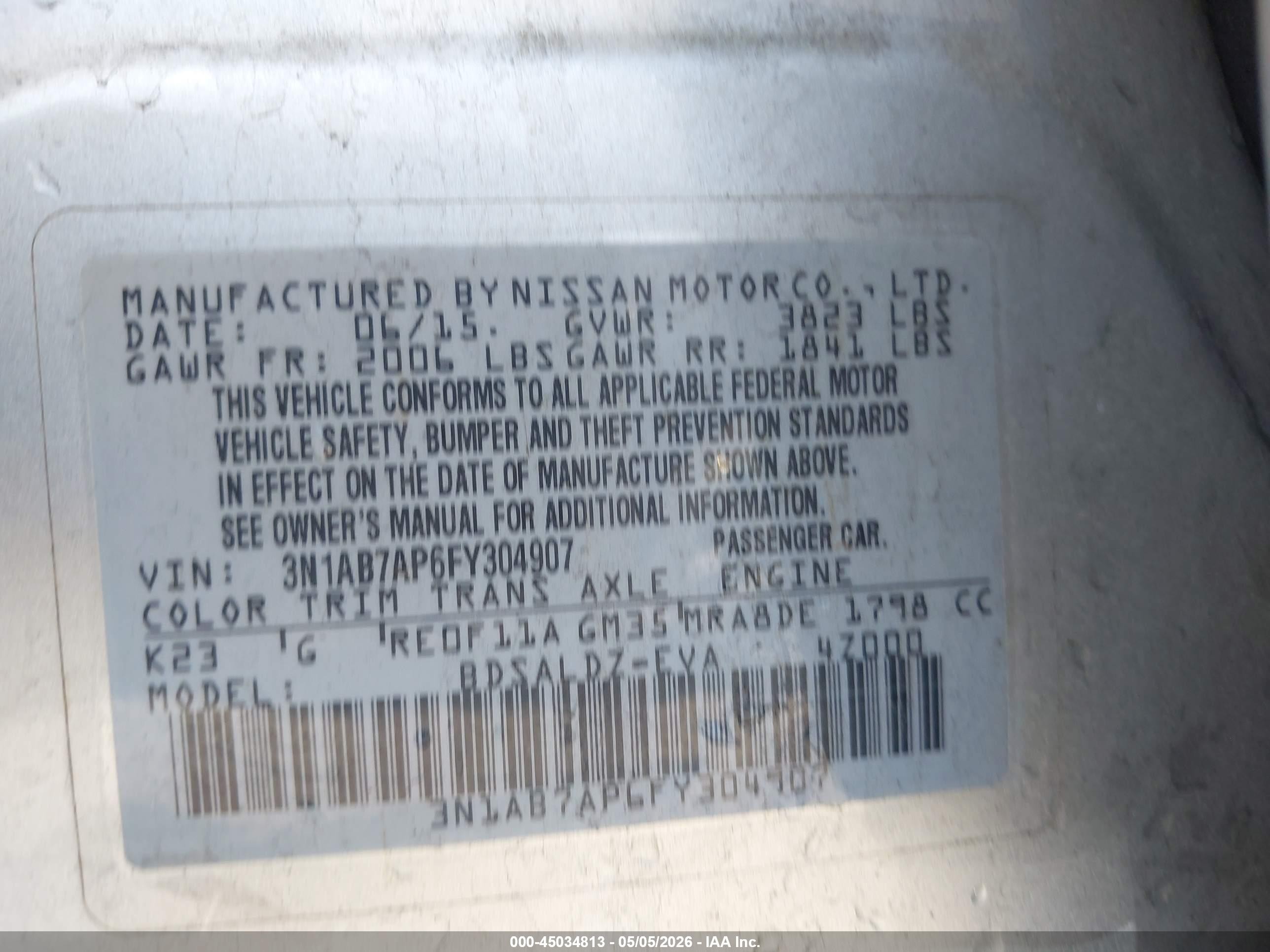 2015 Nissan Sentra Sv Серебряный vin: 3N1AB7AP6FY304907