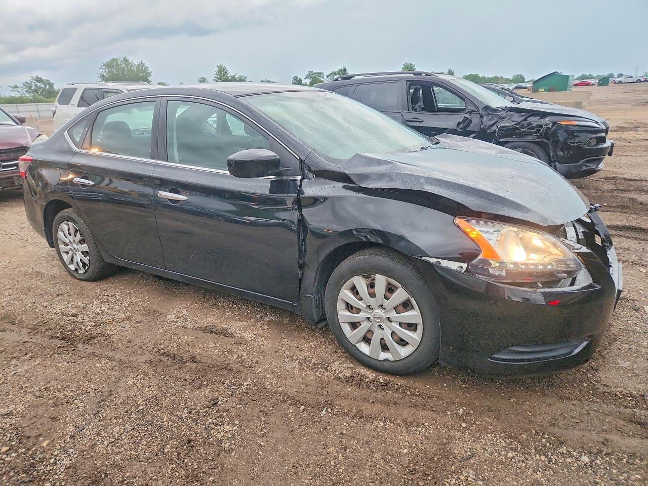 2015 Nissan Sentra S Black vin: 3N1AB7AP6FY309718