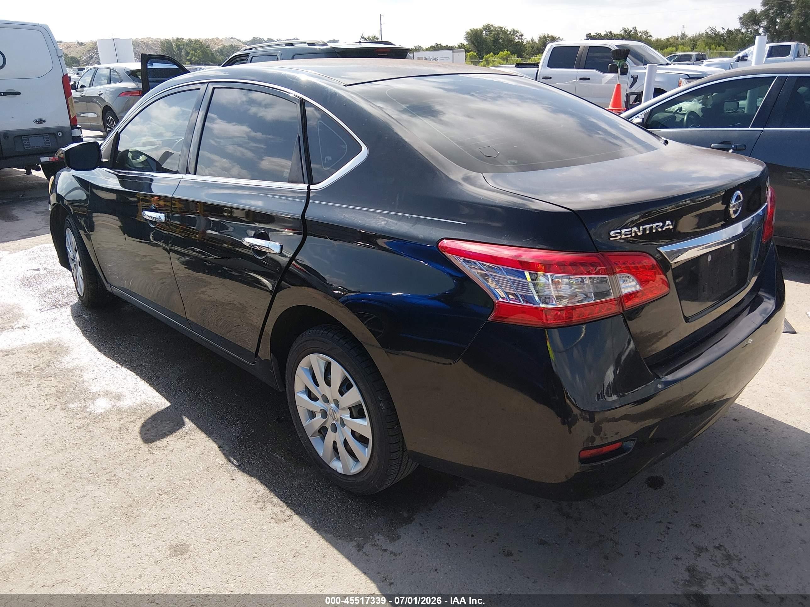 2015 Nissan Sentra S Black vin: 3N1AB7AP6FY314739