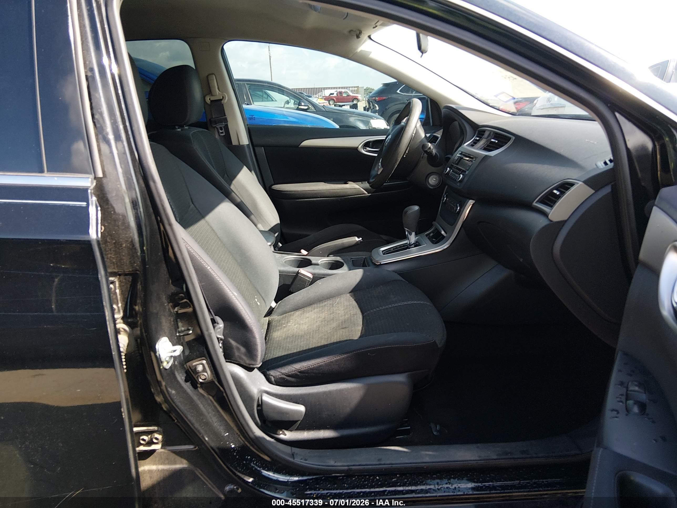 2015 Nissan Sentra S Black vin: 3N1AB7AP6FY314739