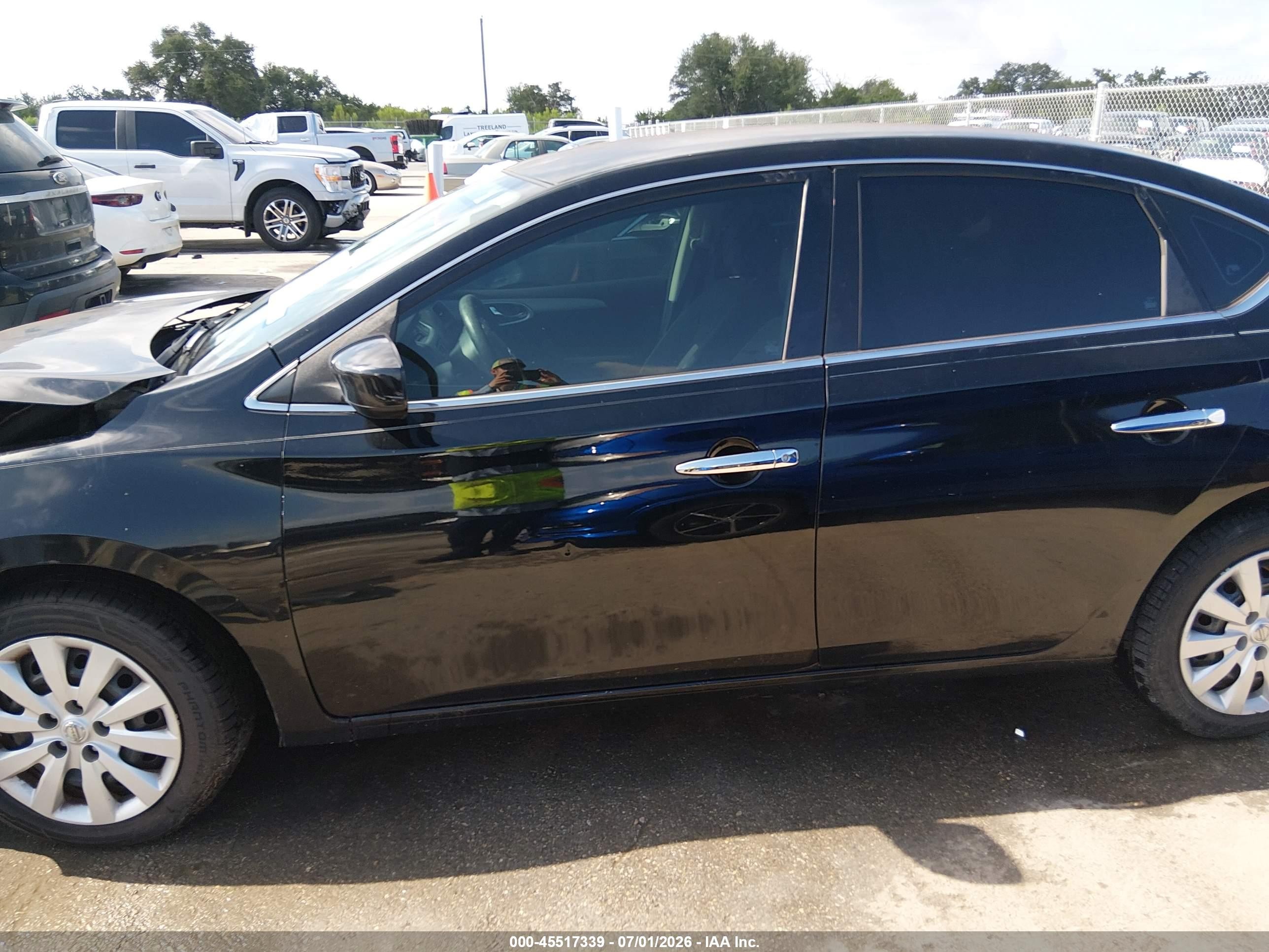 2015 Nissan Sentra S Black vin: 3N1AB7AP6FY314739