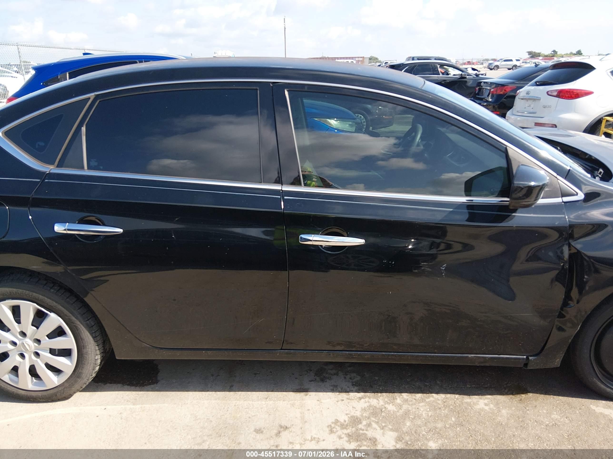 2015 Nissan Sentra S Black vin: 3N1AB7AP6FY314739