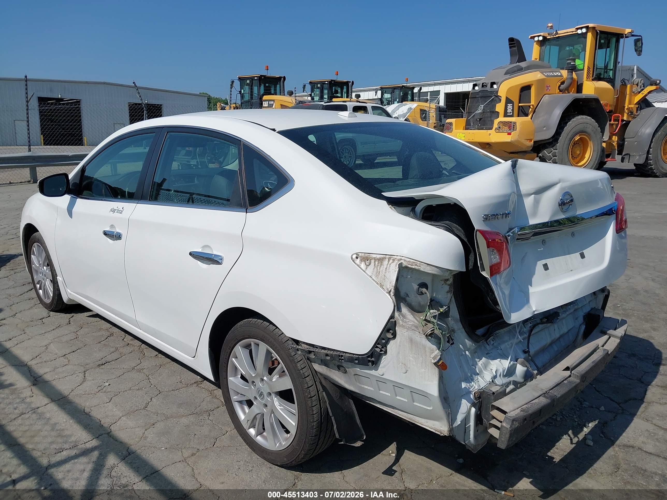 2015 Nissan Sentra Sl White vin: 3N1AB7AP6FY332805