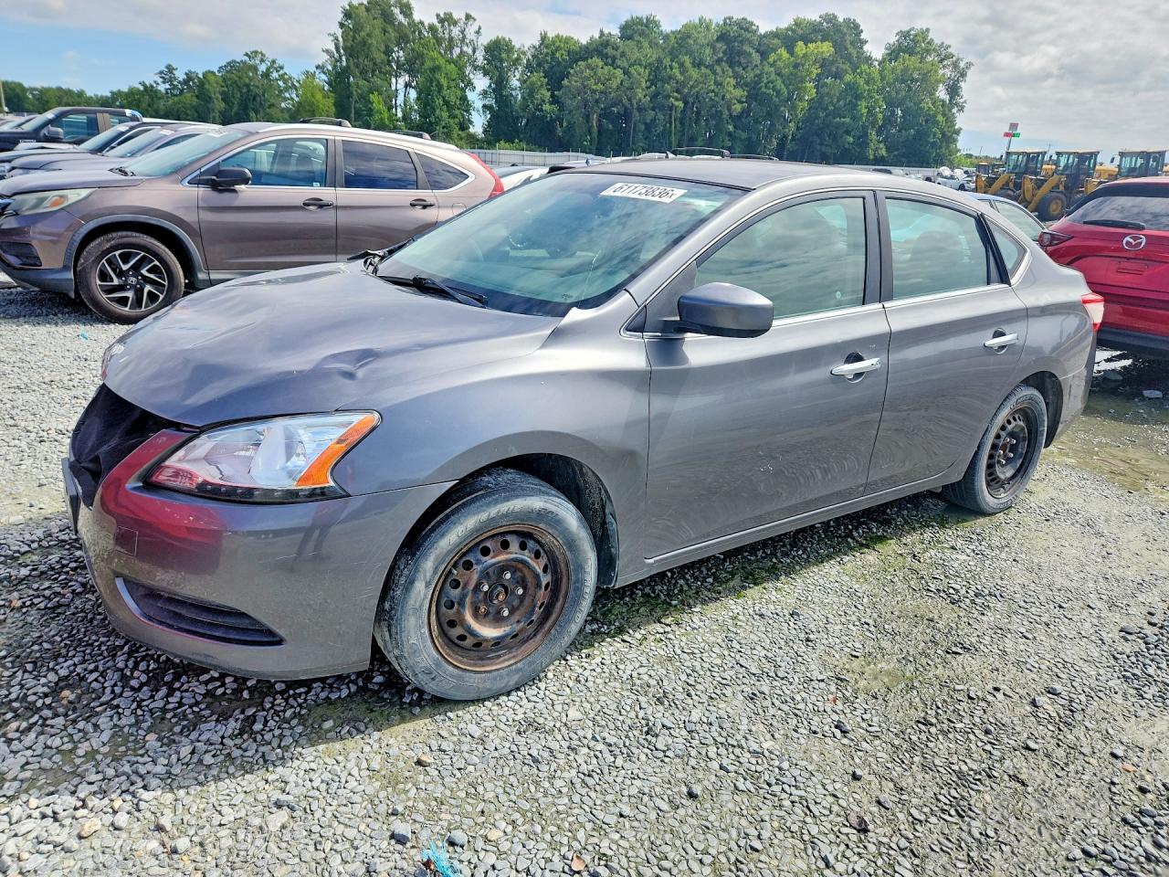 2015 Nissan Sentra Sv Gray vin: 3N1AB7AP6FY344128
