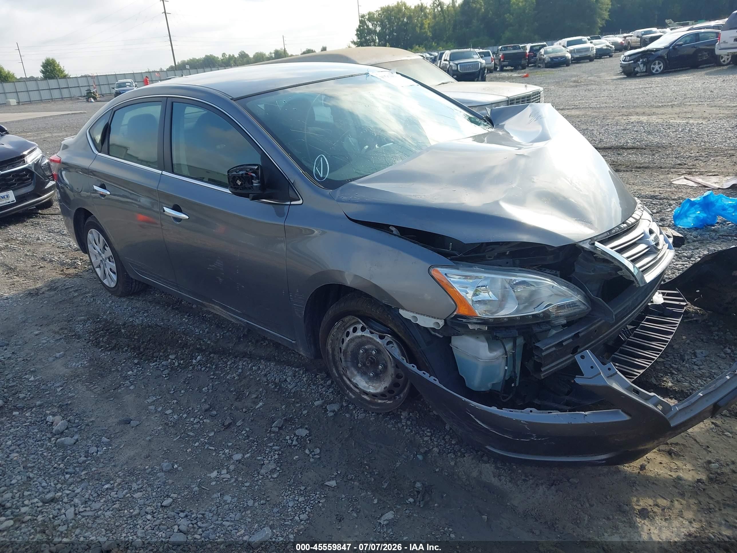 2015 Nissan Sentra Fe+ S Gray vin: 3N1AB7AP6FY346493