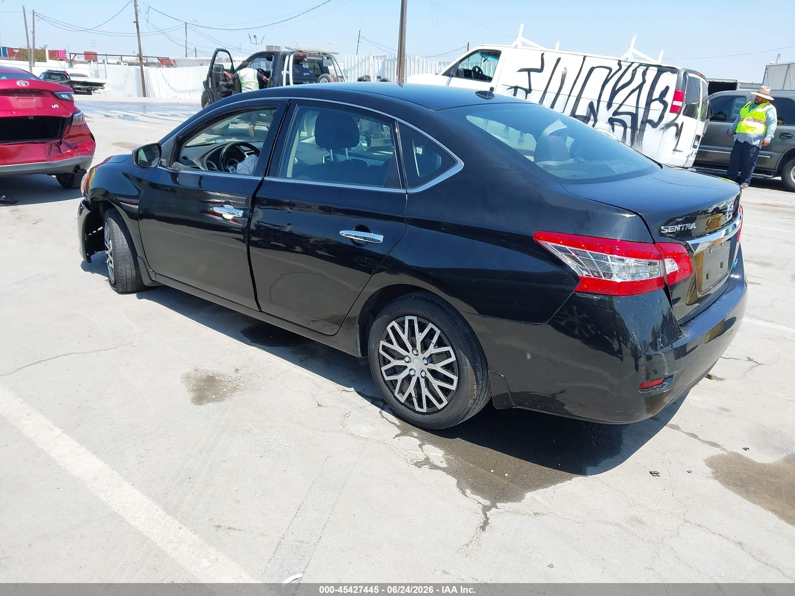 2015 Nissan Sentra Sv Black vin: 3N1AB7AP6FY347529