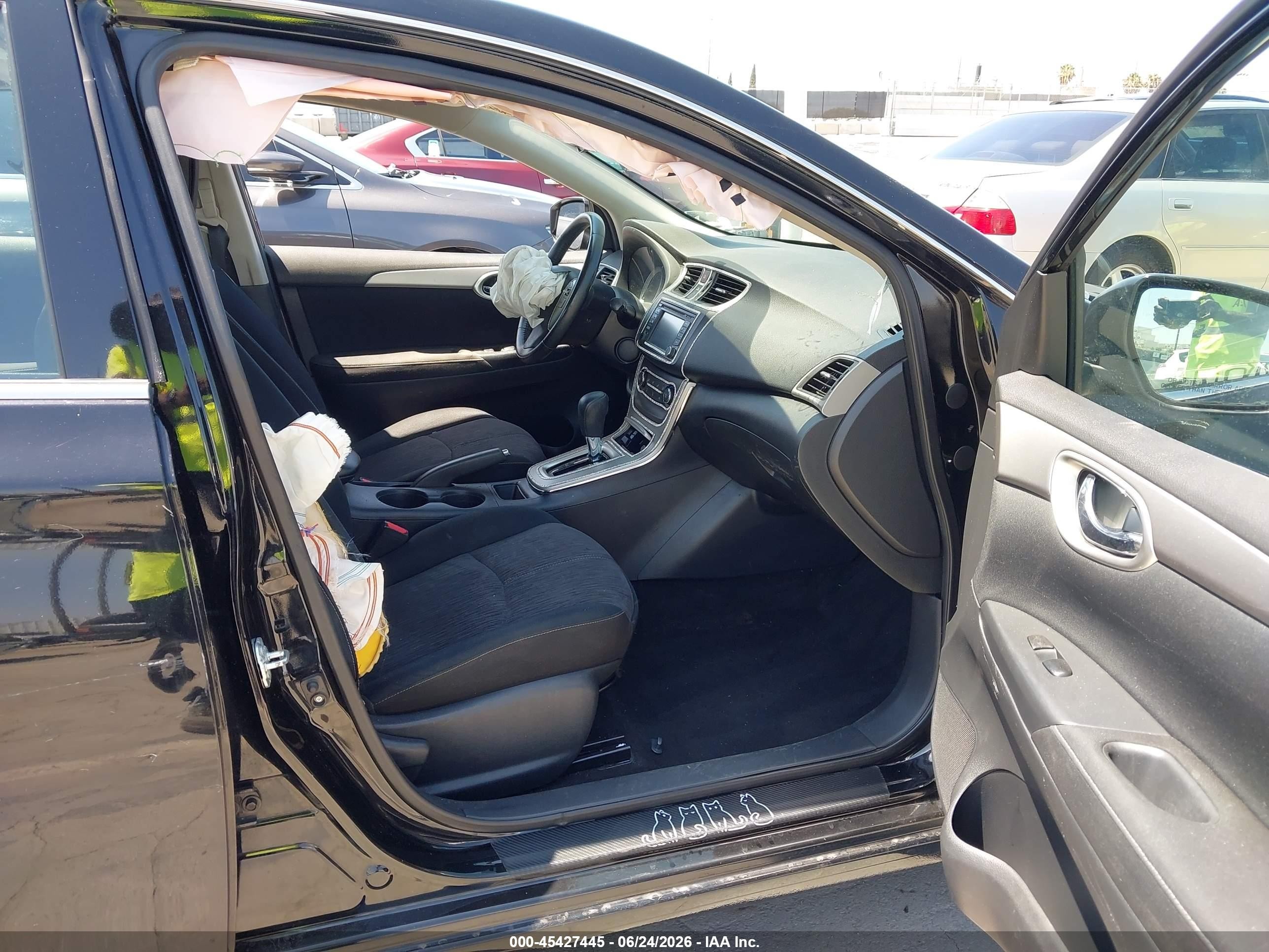 2015 Nissan Sentra Sv Black vin: 3N1AB7AP6FY347529