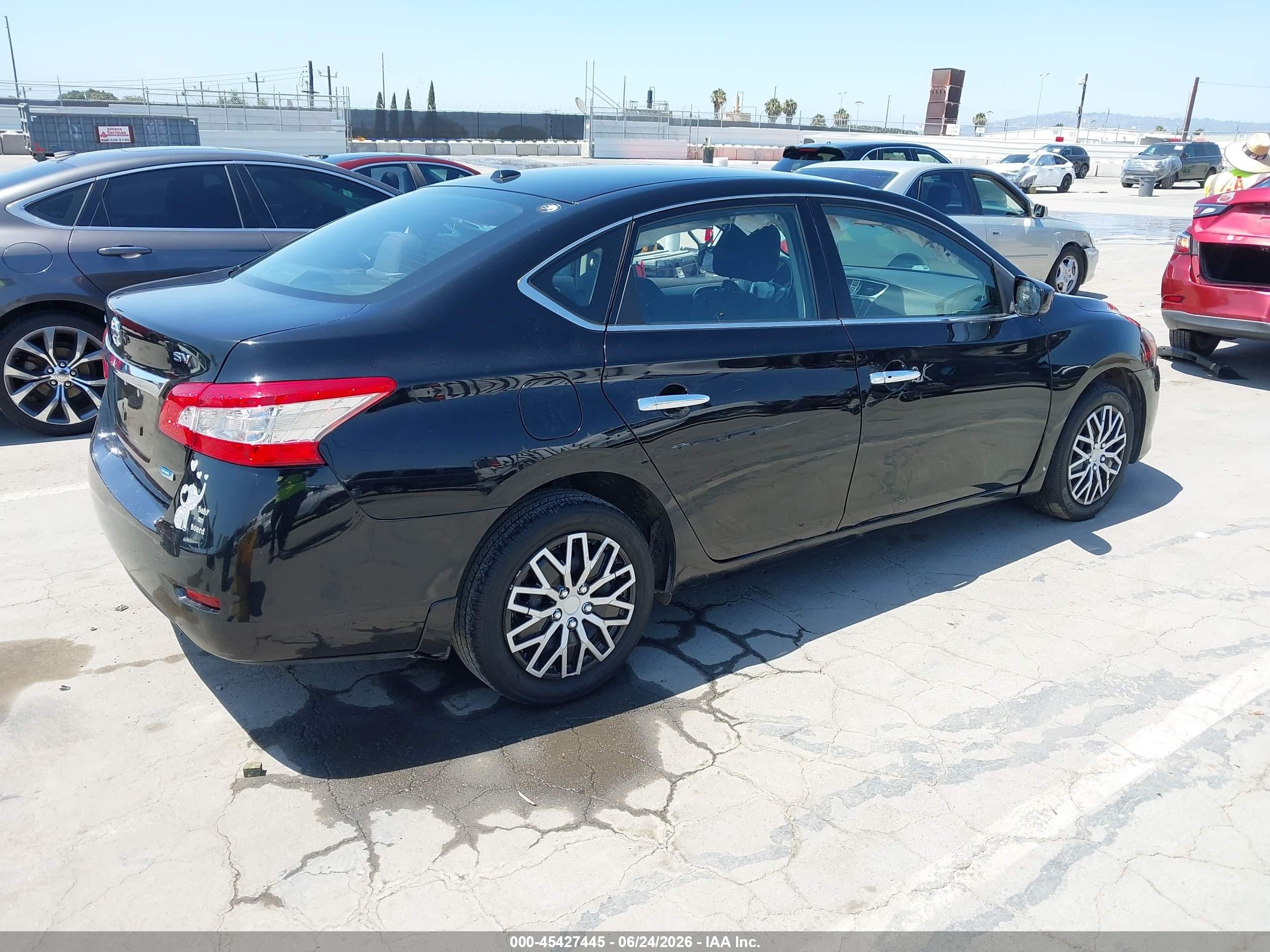 2015 Nissan Sentra Sv Black vin: 3N1AB7AP6FY347529