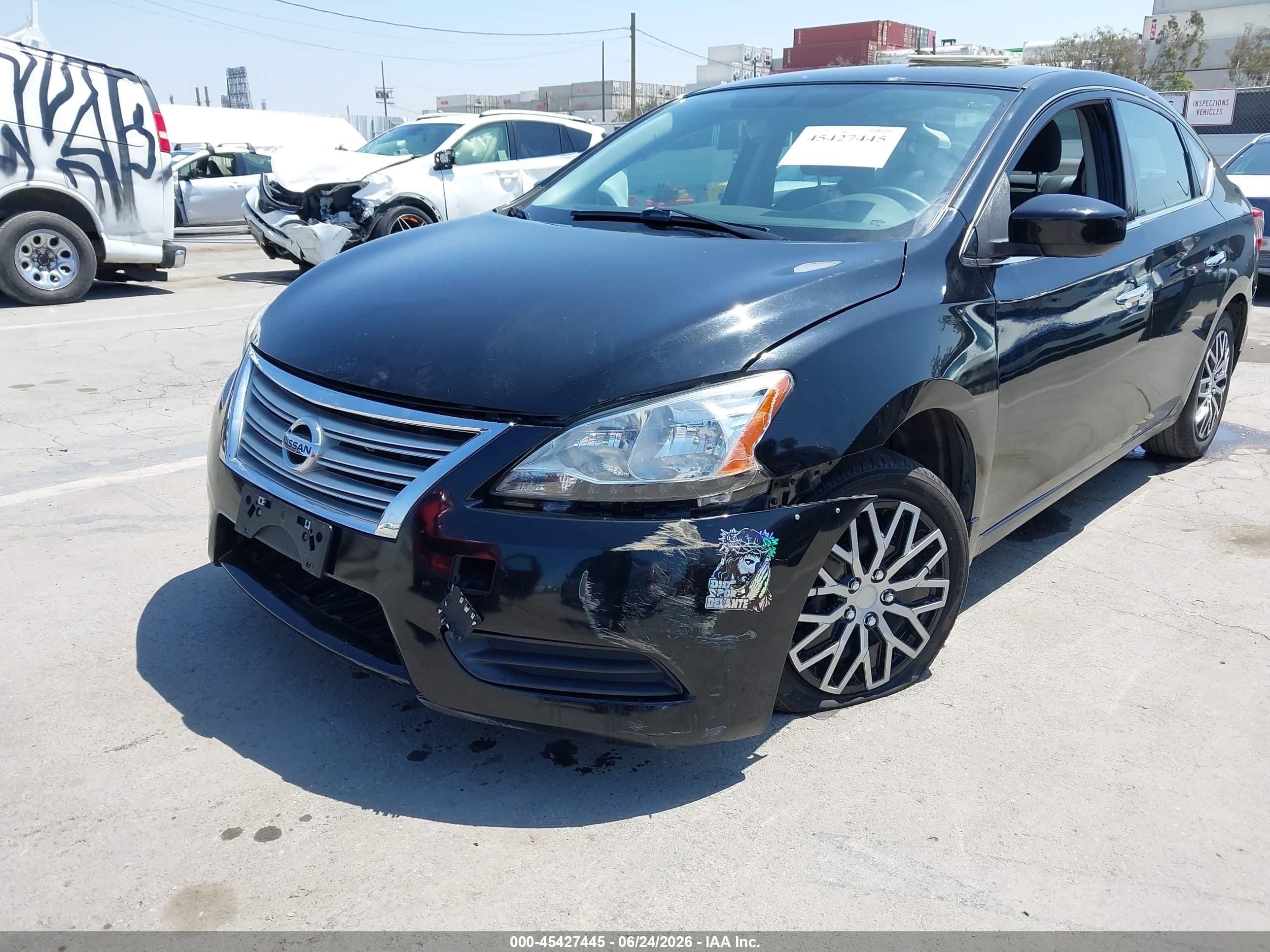 2015 Nissan Sentra Sv Black vin: 3N1AB7AP6FY347529