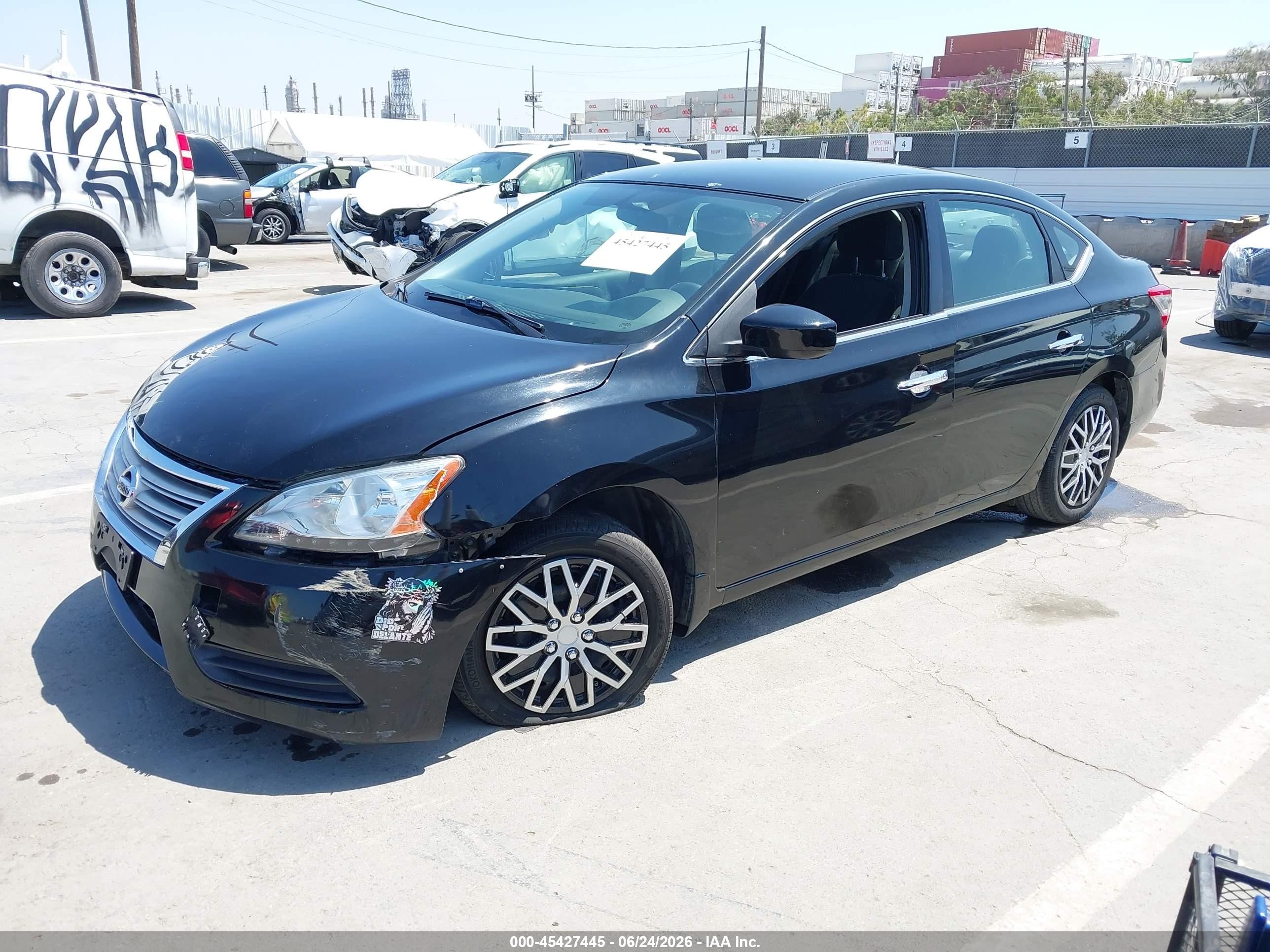 2015 Nissan Sentra Sv Black vin: 3N1AB7AP6FY347529