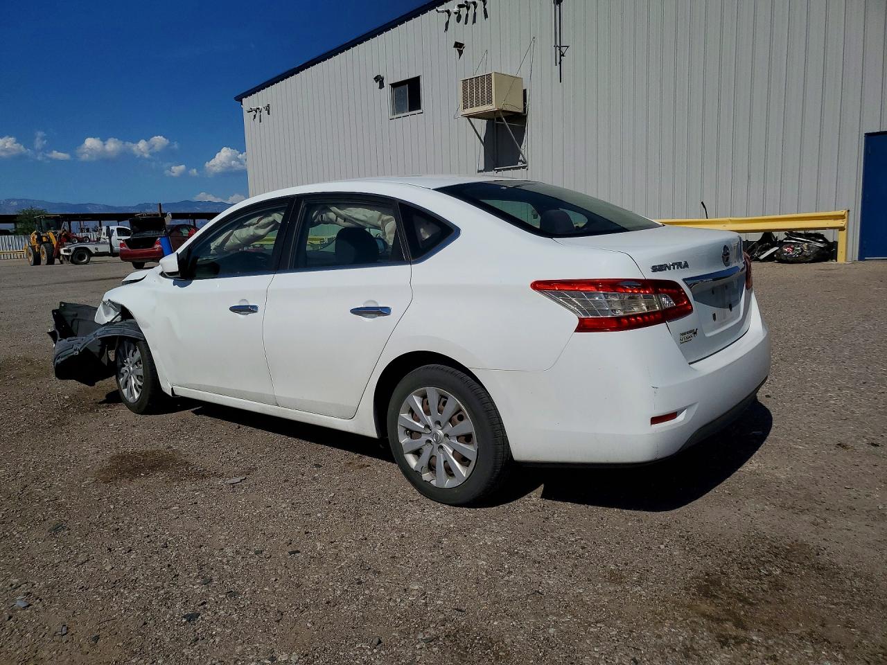 2015 Nissan Sentra S White vin: 3N1AB7AP6FY347787