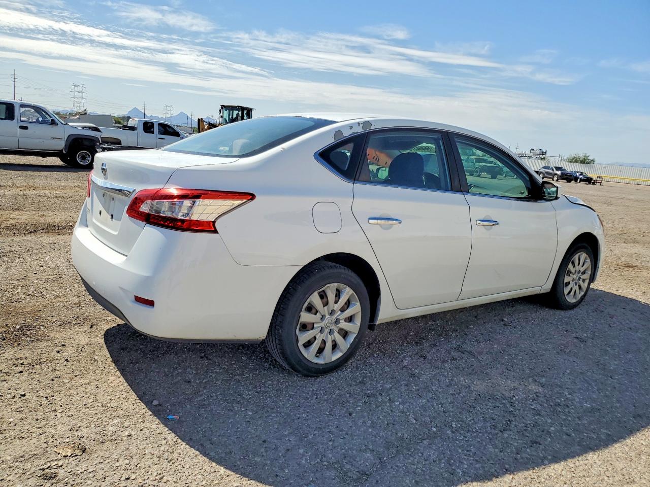 2015 Nissan Sentra S White vin: 3N1AB7AP6FY347787