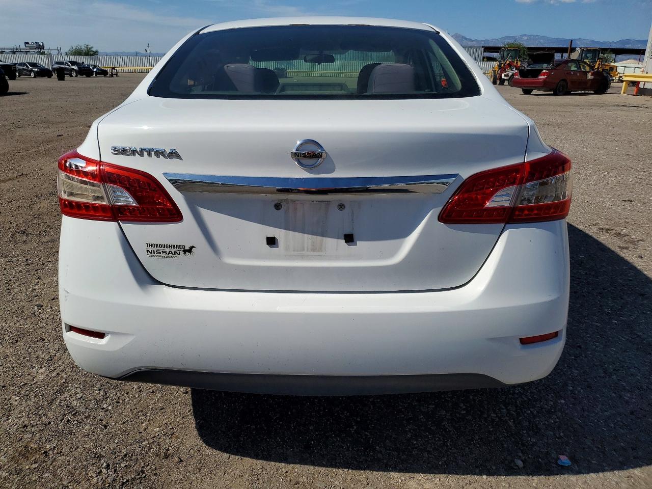 2015 Nissan Sentra S White vin: 3N1AB7AP6FY347787