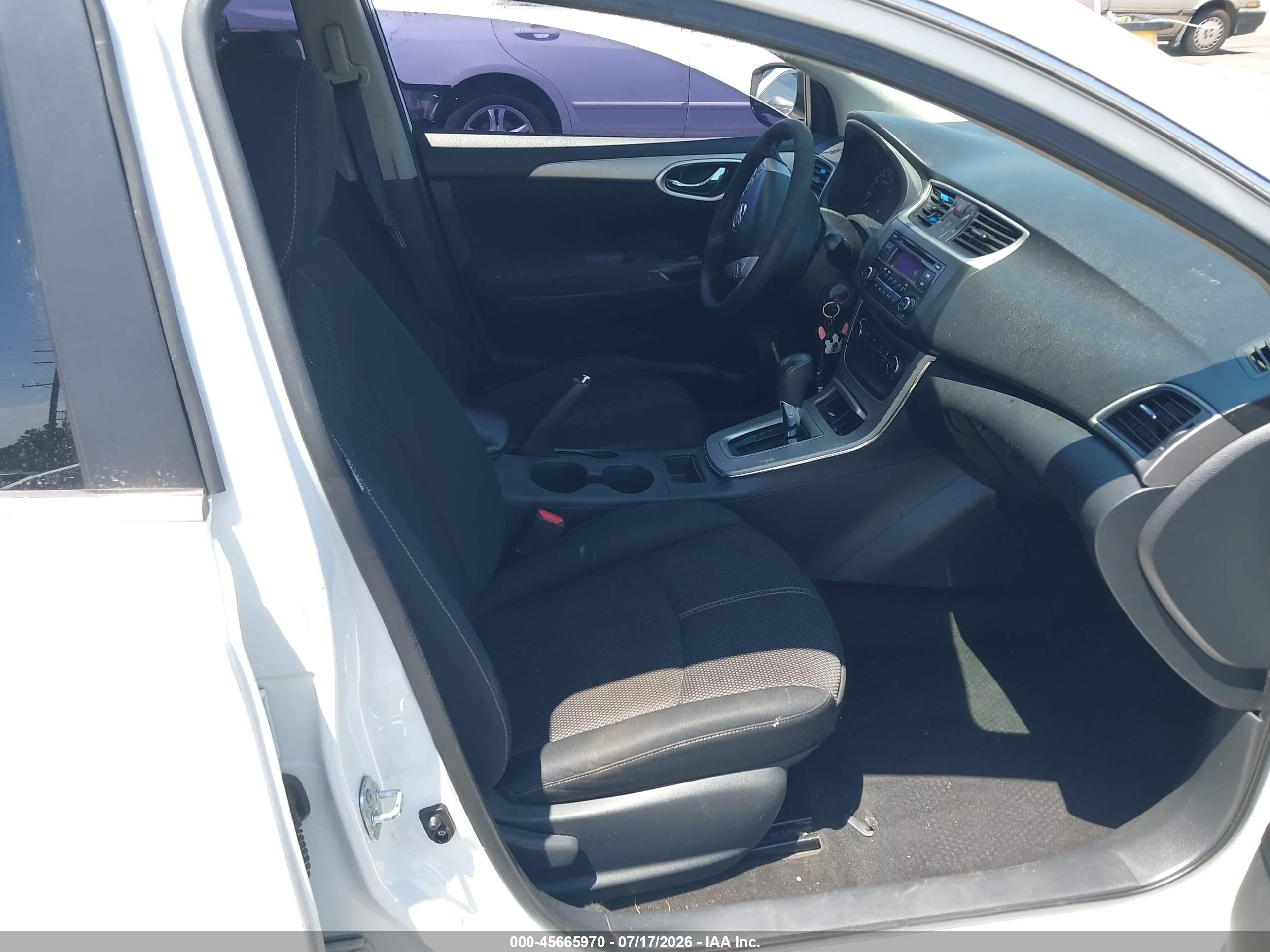 2015 Nissan Sentra S White vin: 3N1AB7AP6FY351502