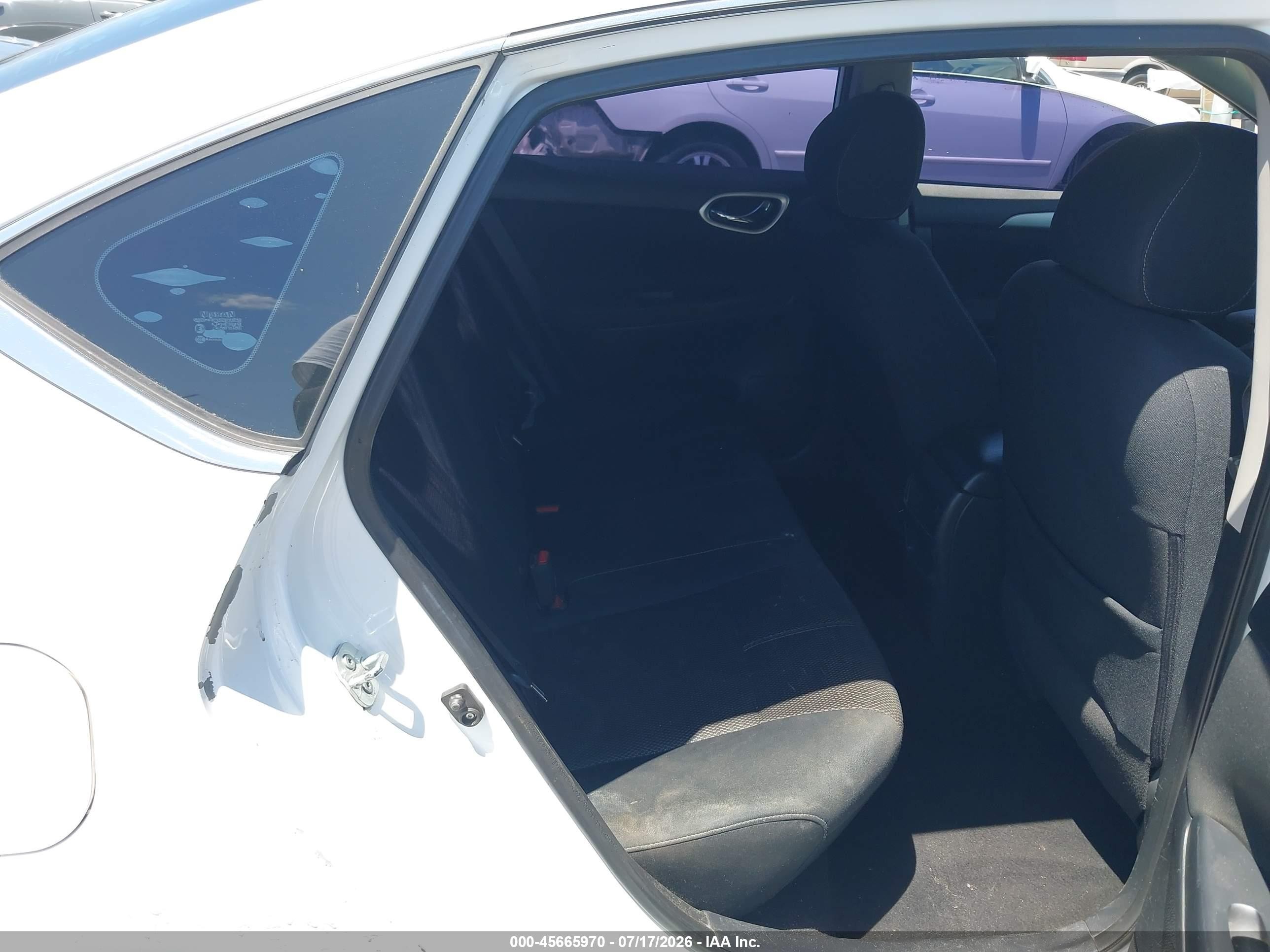 2015 Nissan Sentra S White vin: 3N1AB7AP6FY351502