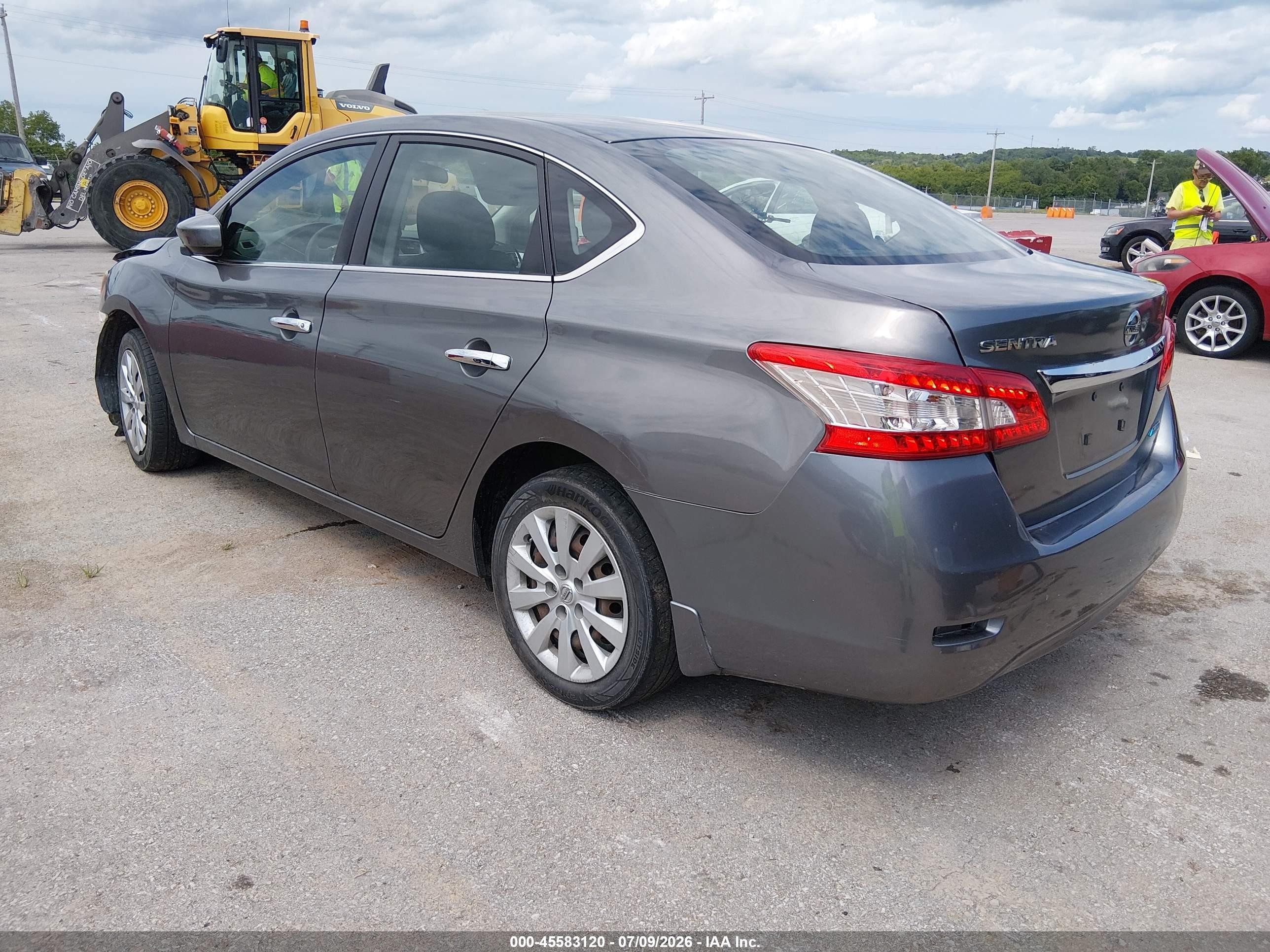2015 Nissan Sentra S Gray vin: 3N1AB7AP6FY352066