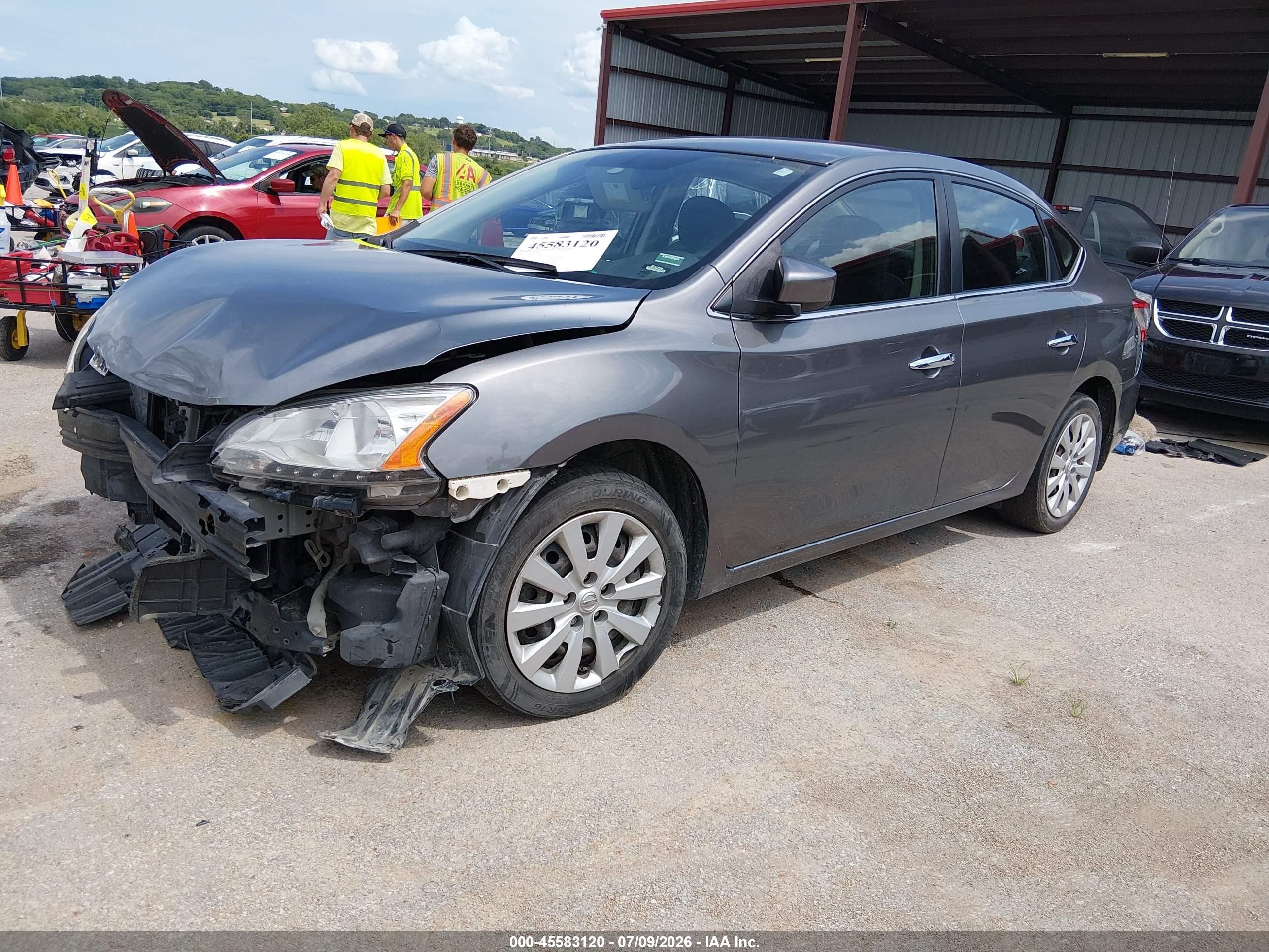 2015 Nissan Sentra S Gray vin: 3N1AB7AP6FY352066