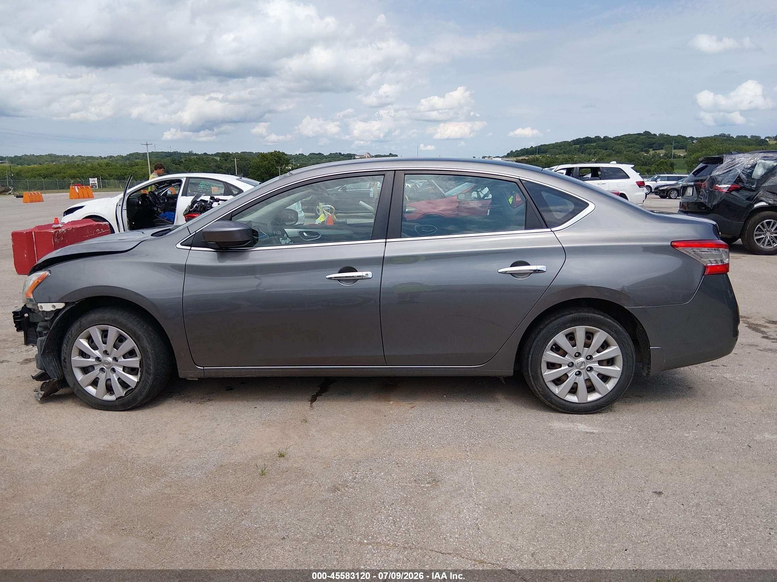 2015 Nissan Sentra S Gray vin: 3N1AB7AP6FY352066
