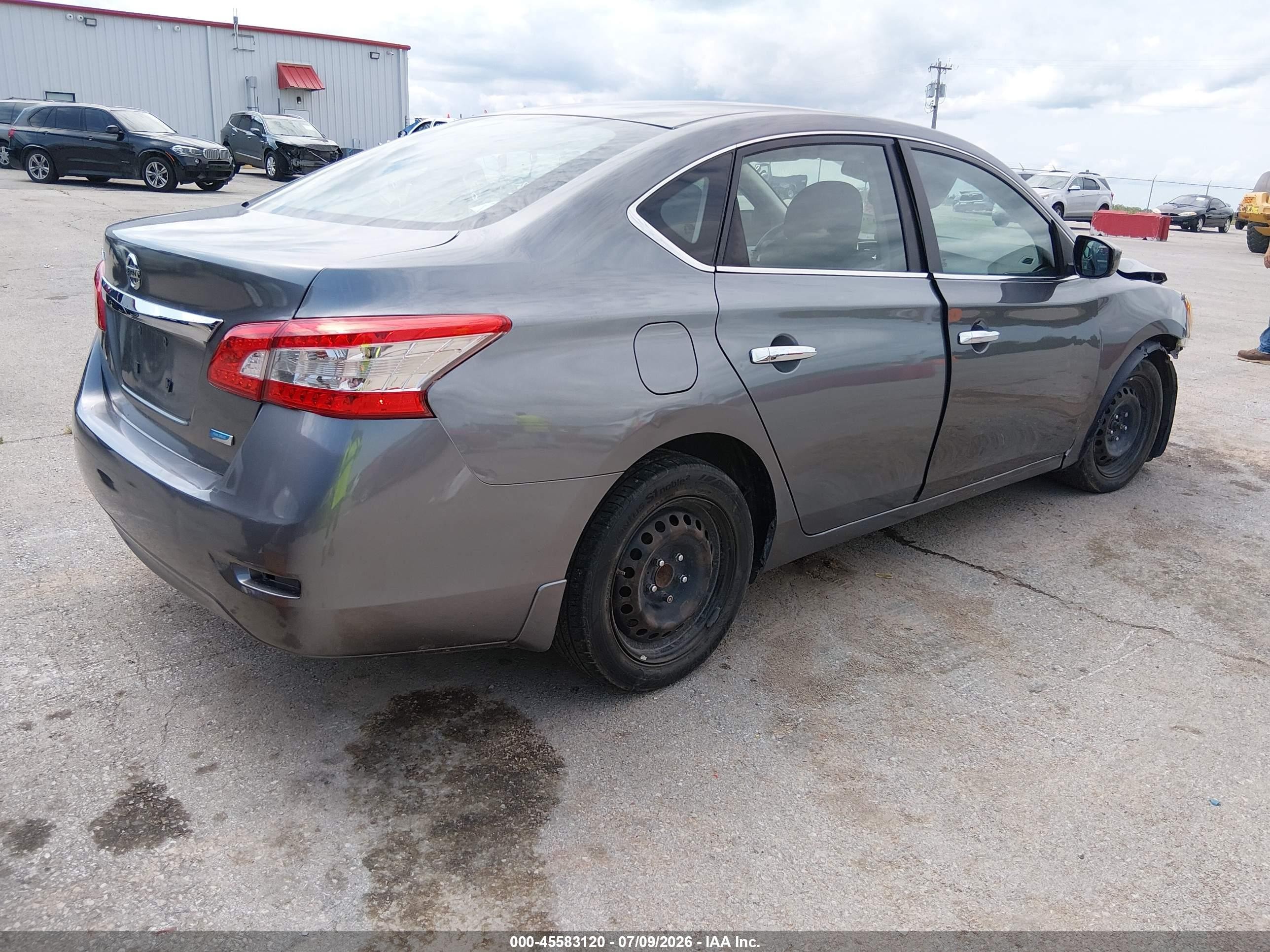 2015 Nissan Sentra S Gray vin: 3N1AB7AP6FY352066