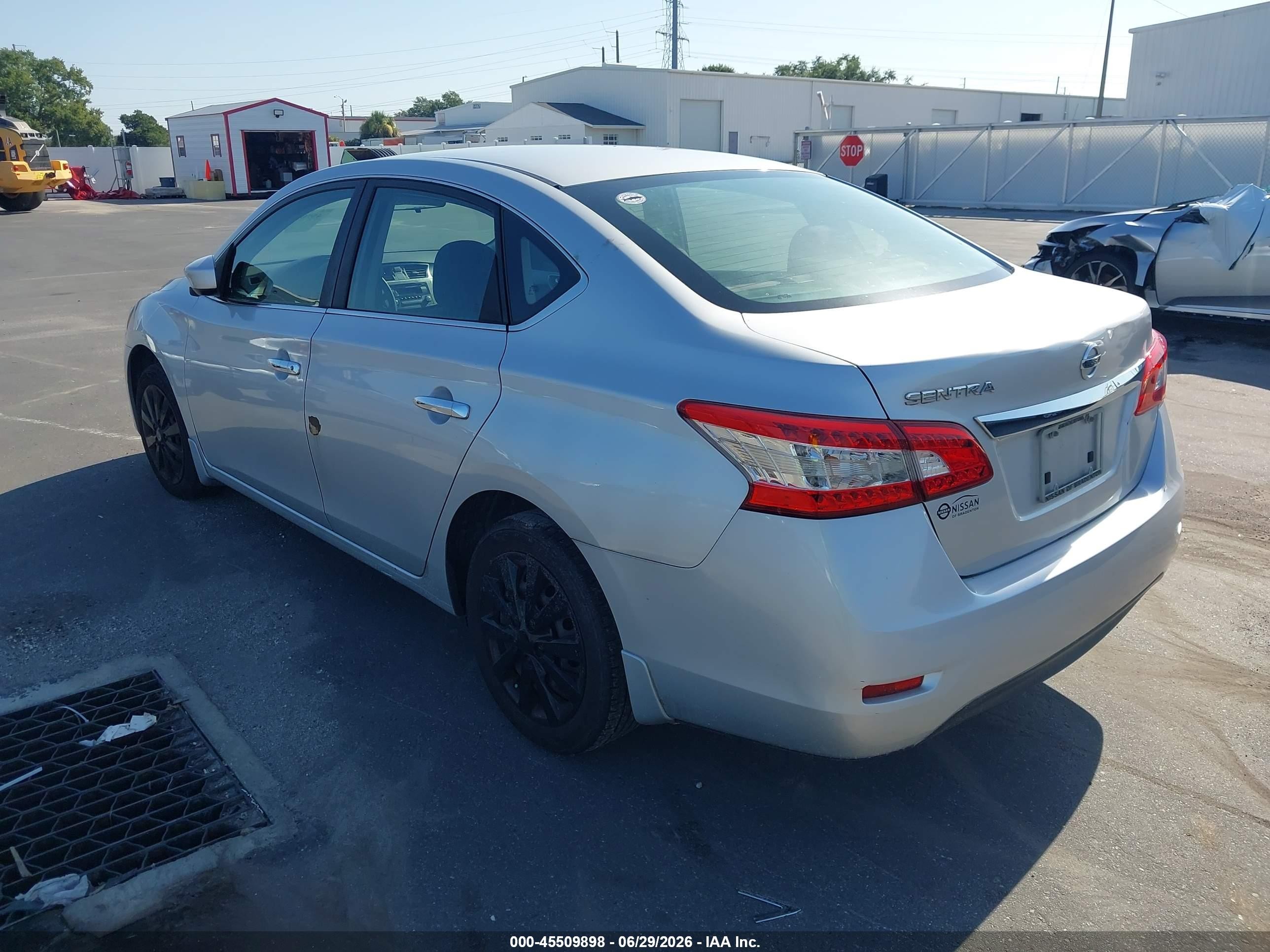 2015 Nissan Sentra S Silver vin: 3N1AB7AP6FY354691