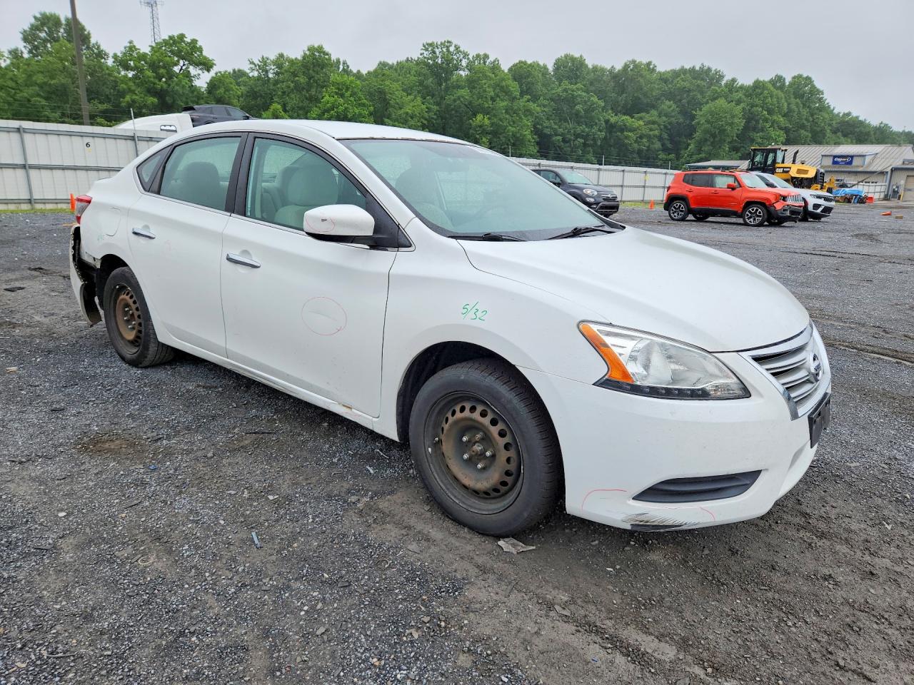 2015 Nissan Sentra S White vin: 3N1AB7AP6FY367540