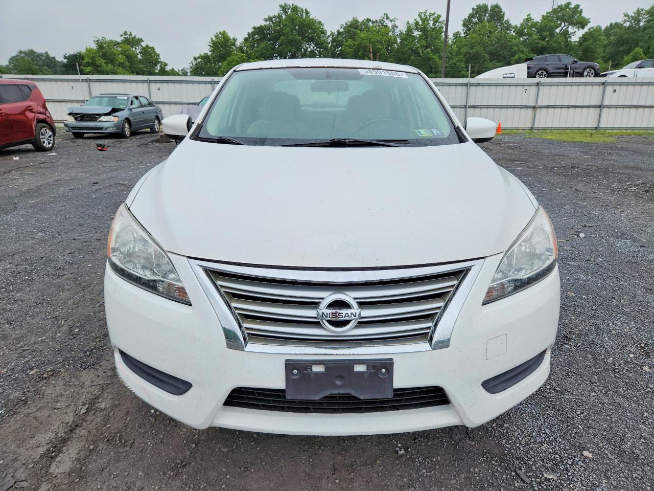 2015 Nissan Sentra S White vin: 3N1AB7AP6FY367540