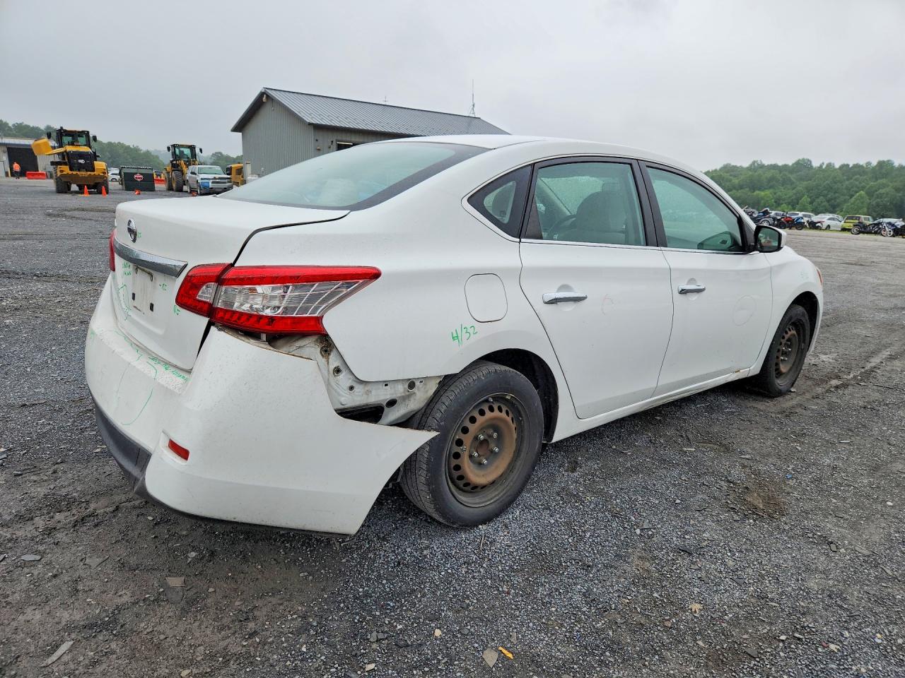 2015 Nissan Sentra S White vin: 3N1AB7AP6FY367540