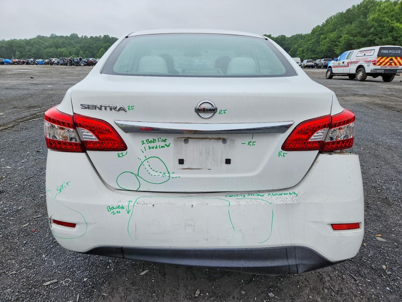 2015 Nissan Sentra S White vin: 3N1AB7AP6FY367540
