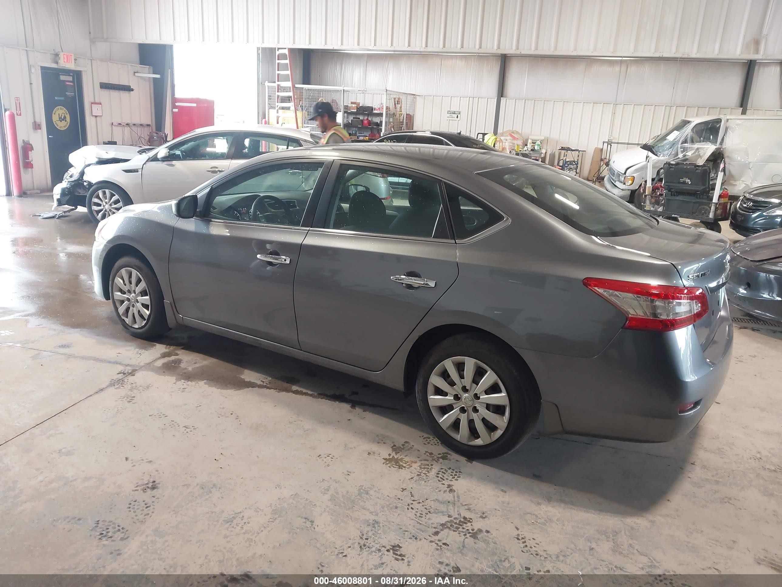 2015 Nissan Sentra S Gray vin: 3N1AB7AP6FY368624
