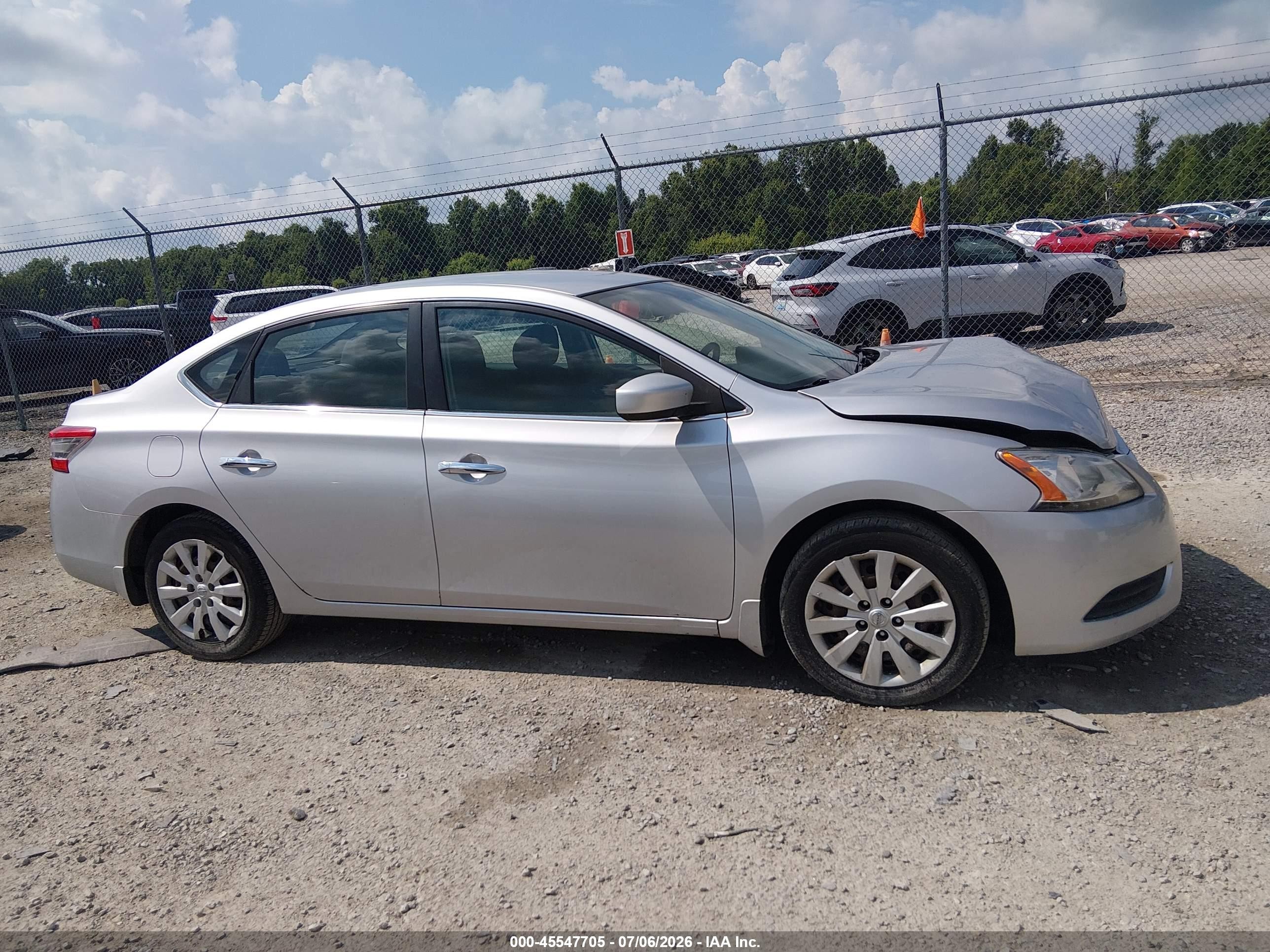2015 Nissan Sentra S Silver vin: 3N1AB7AP6FY378974