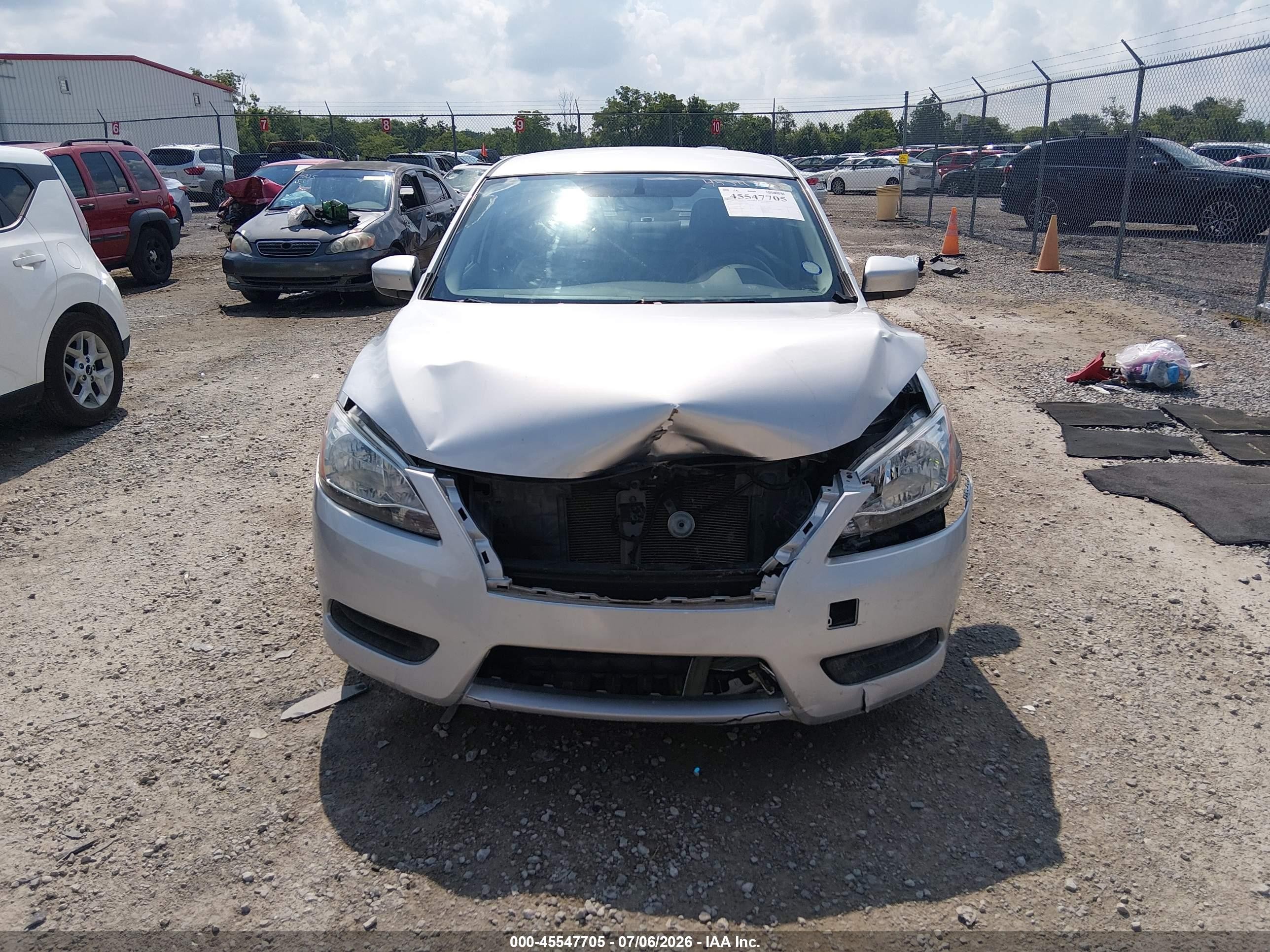 2015 Nissan Sentra S Silver vin: 3N1AB7AP6FY378974