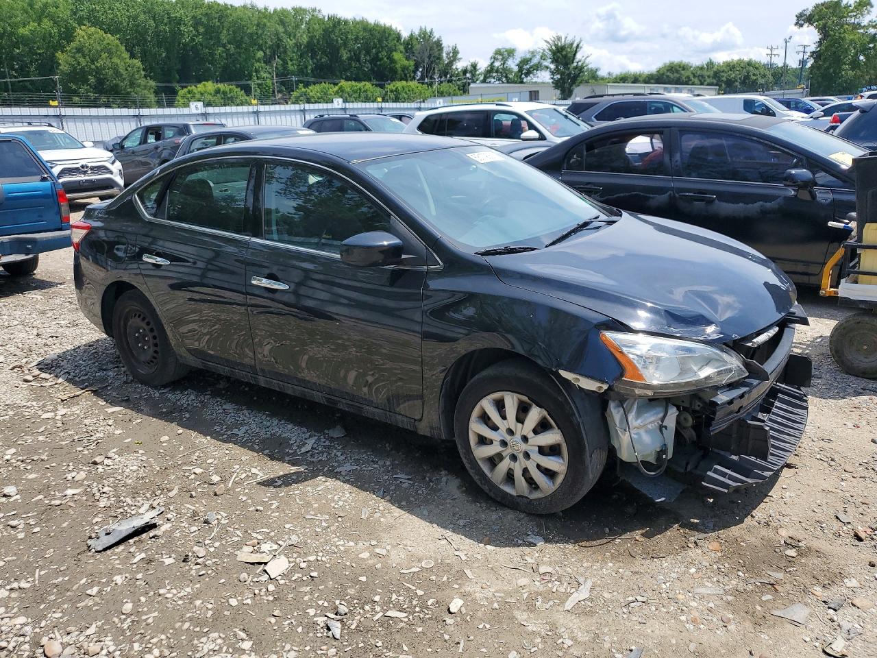2015 Nissan Sentra Black vin: 3N1AB7AP6FY383186
