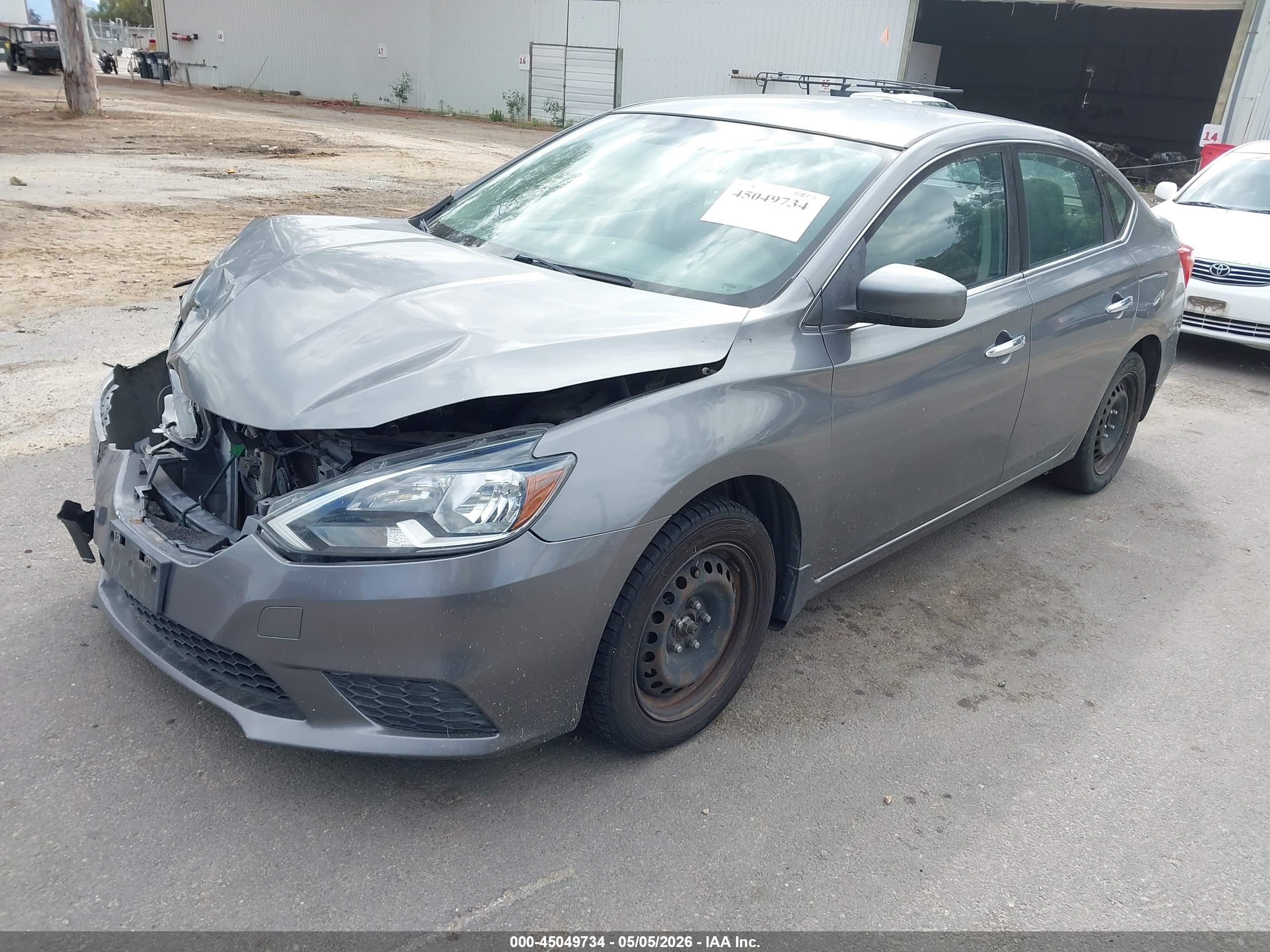 2016 Nissan Sentra S Серый vin: 3N1AB7AP6GY318596
