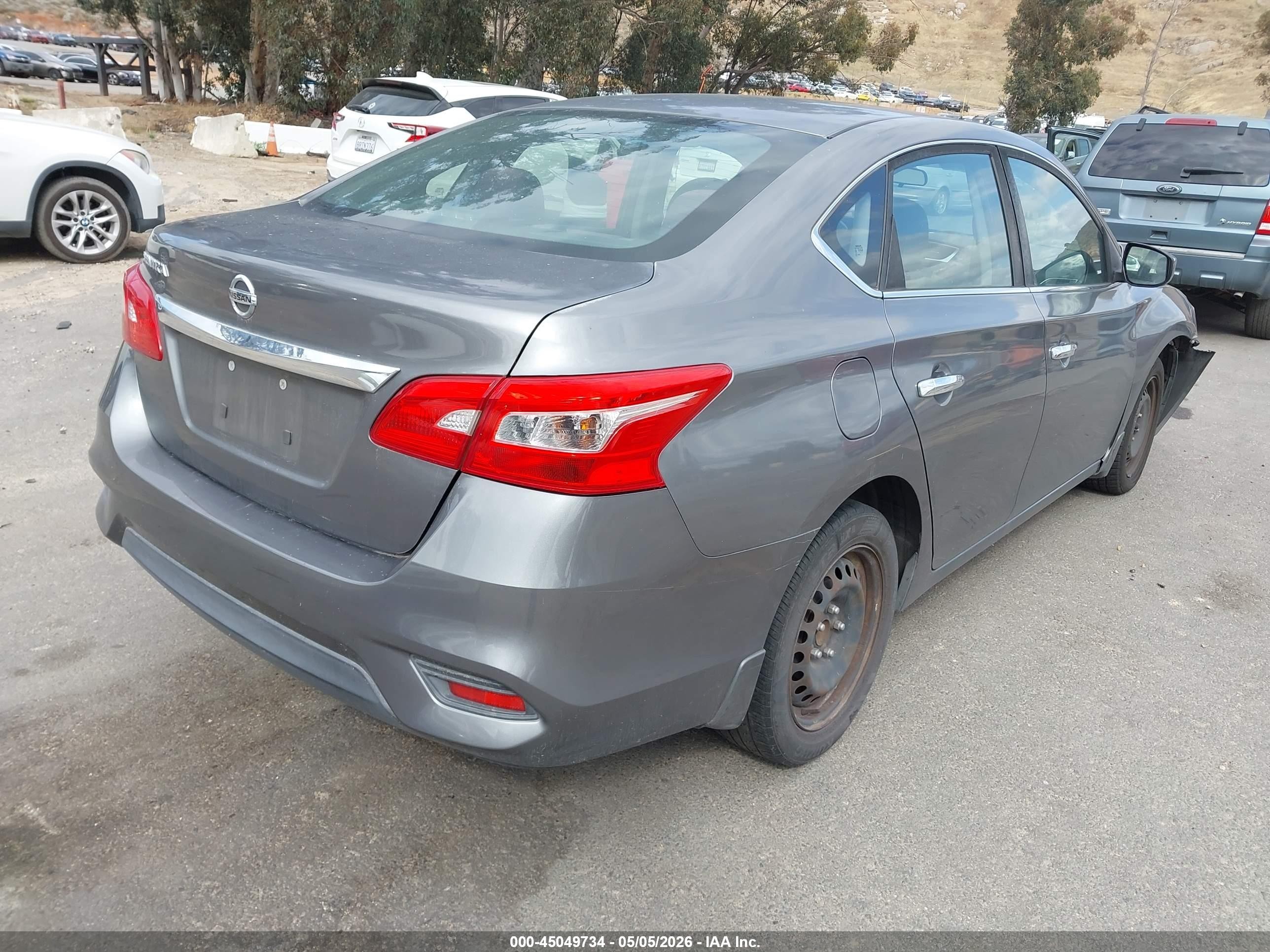 2016 Nissan Sentra S Серый vin: 3N1AB7AP6GY318596