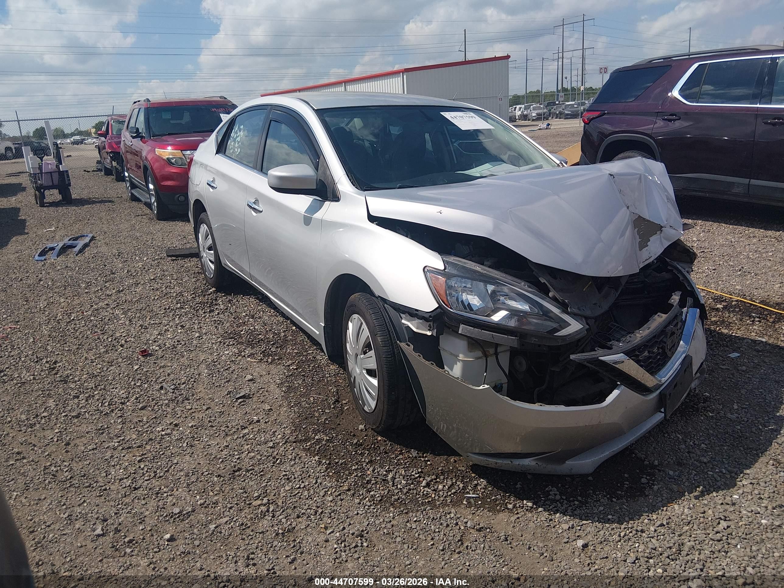 2017 Nissan Sentra Sv Silver vin: 3N1AB7AP6HL659012
