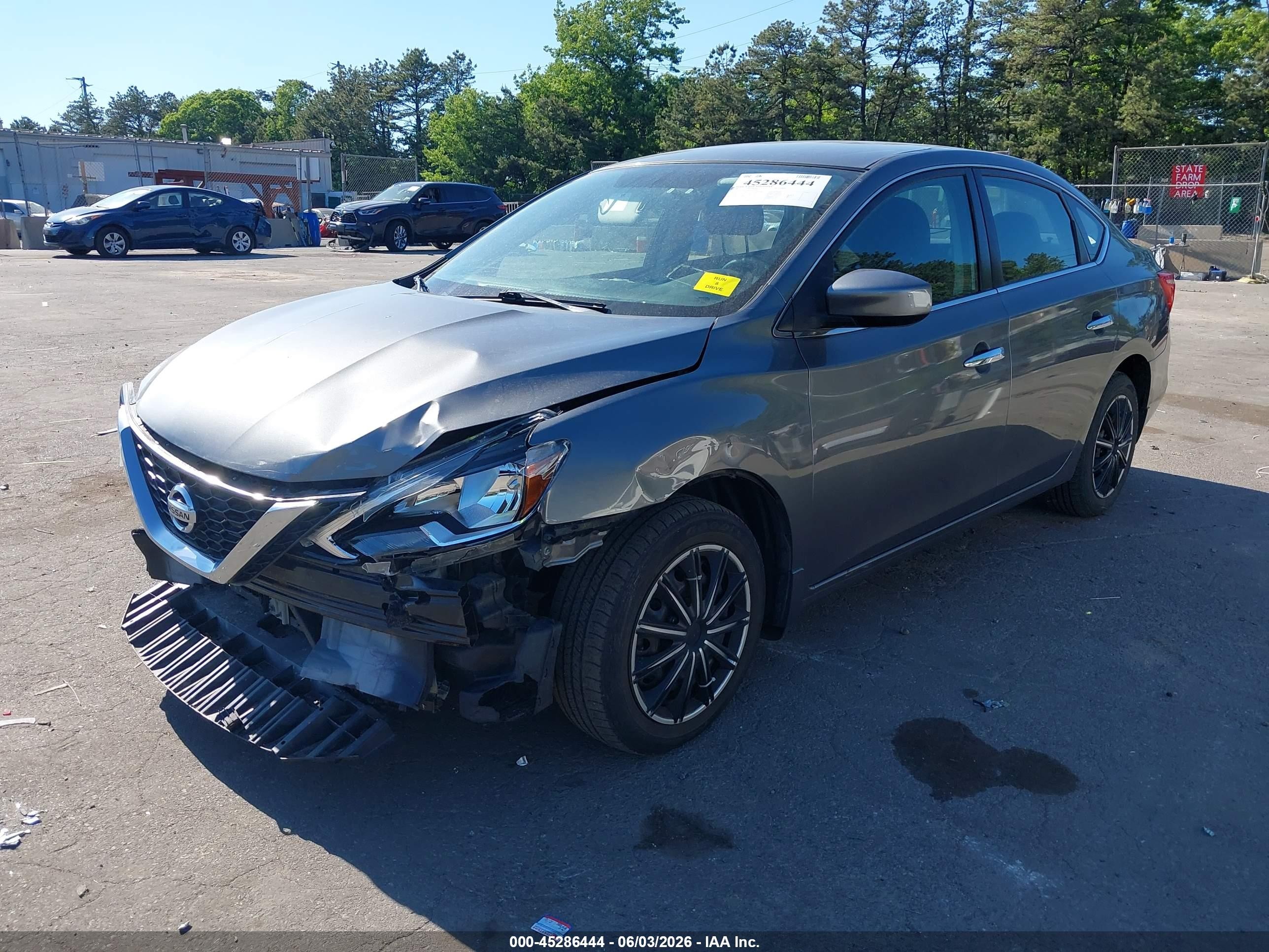 2017 Nissan Sentra S Gray vin: 3N1AB7AP6HY221903