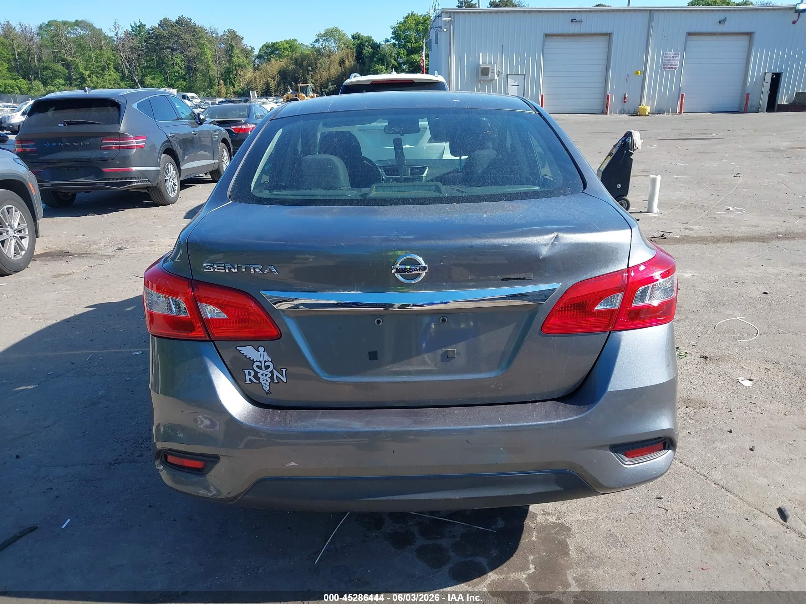 2017 Nissan Sentra S Gray vin: 3N1AB7AP6HY221903