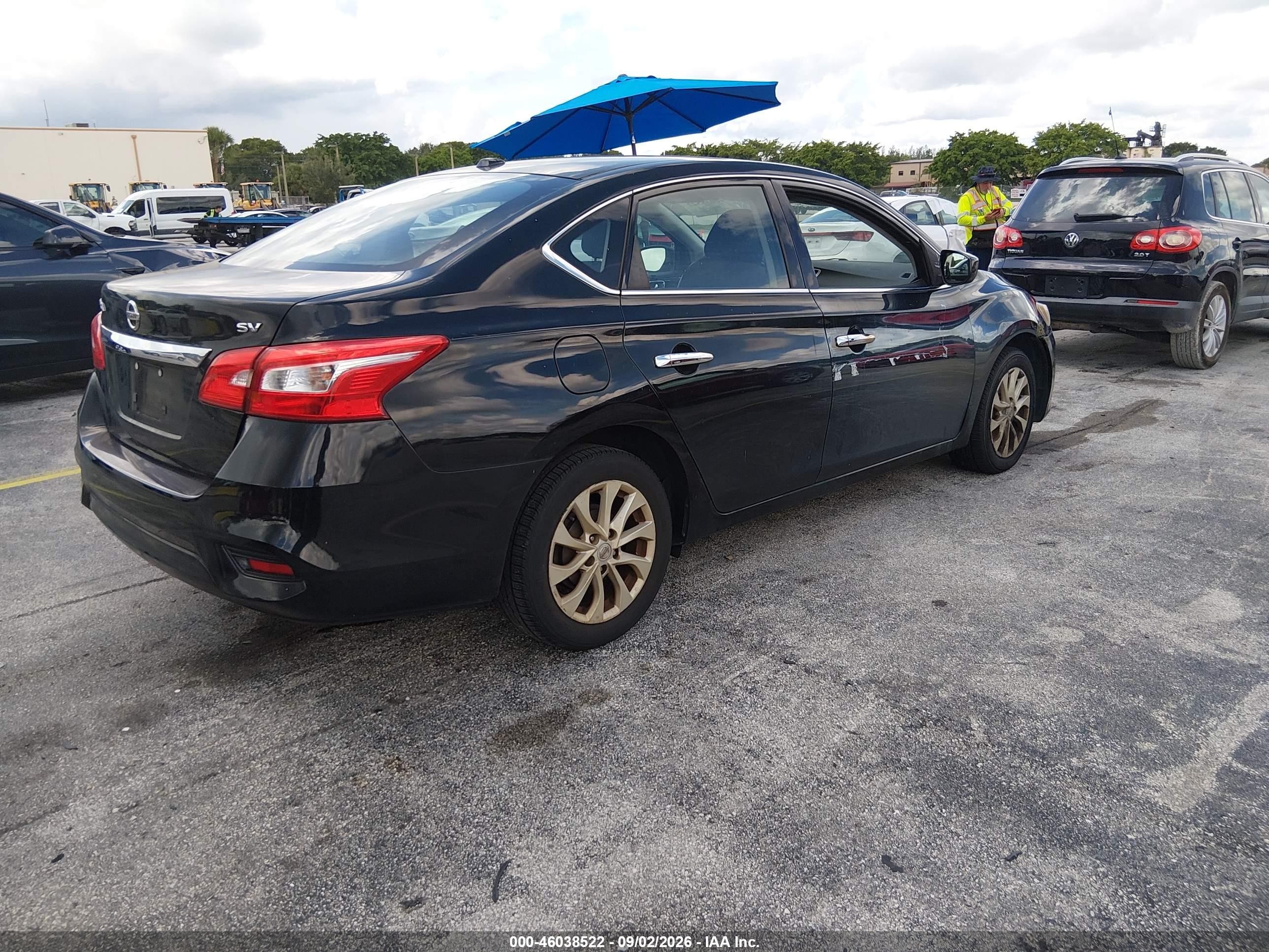 2018 Nissan Sentra Sv Black vin: 3N1AB7AP6JL651188