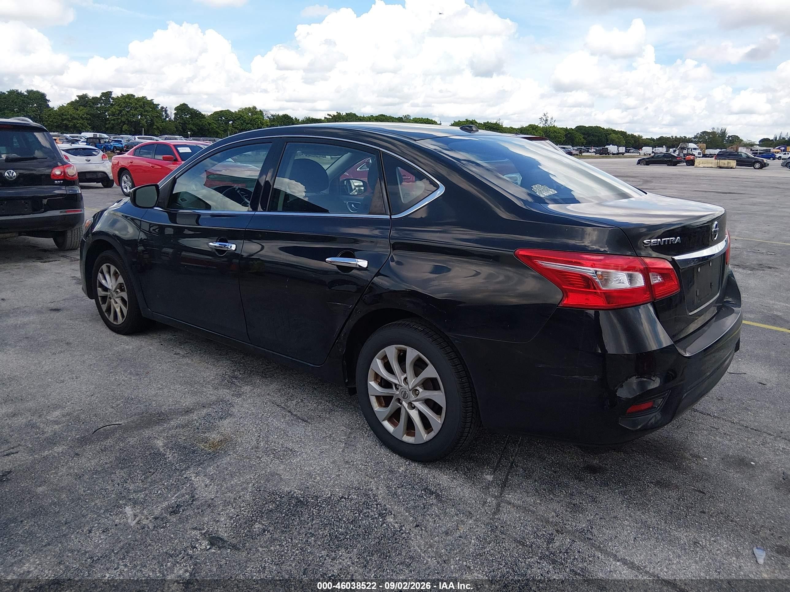2018 Nissan Sentra Sv Black vin: 3N1AB7AP6JL651188