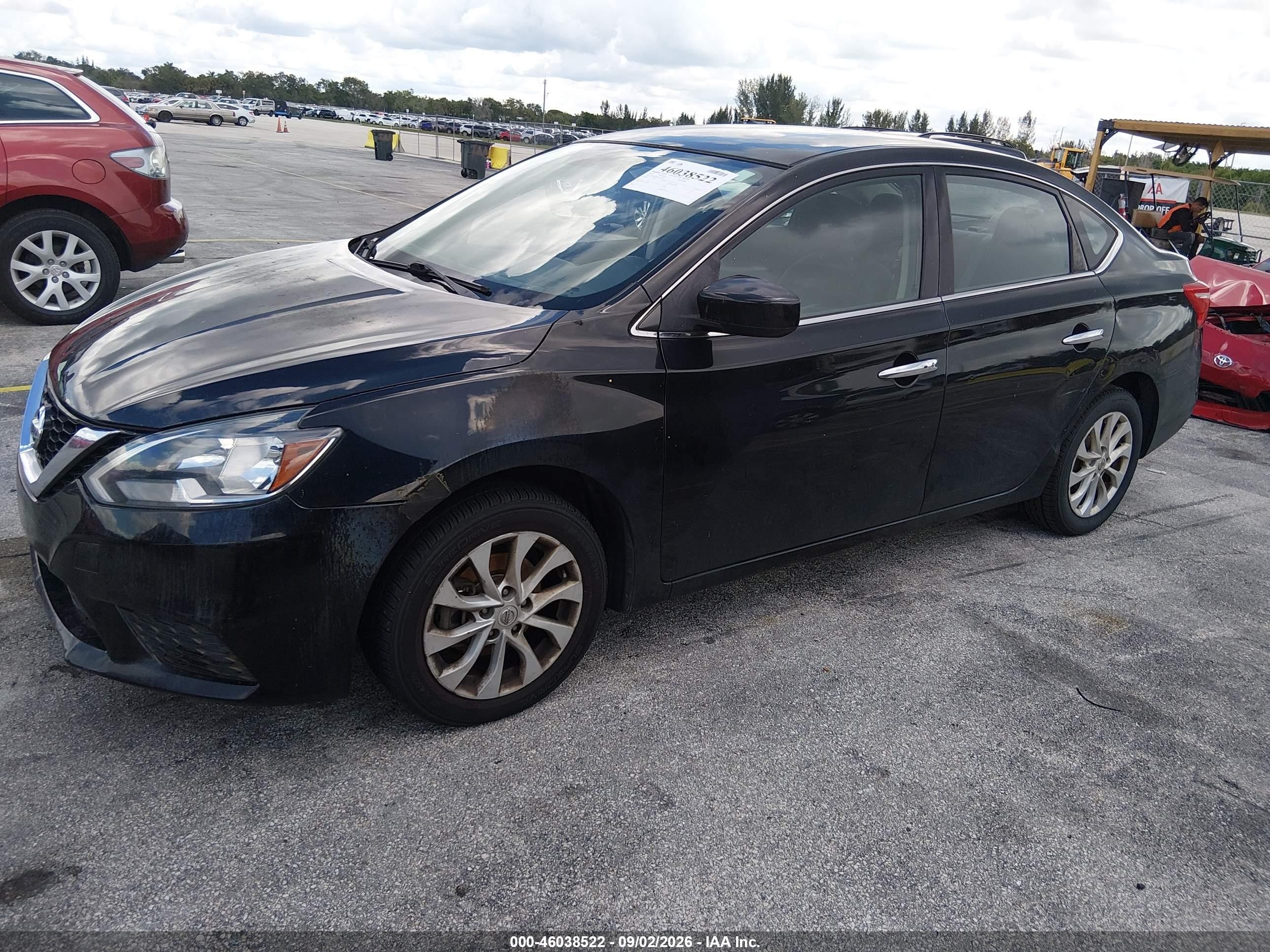 2018 Nissan Sentra Sv Black vin: 3N1AB7AP6JL651188
