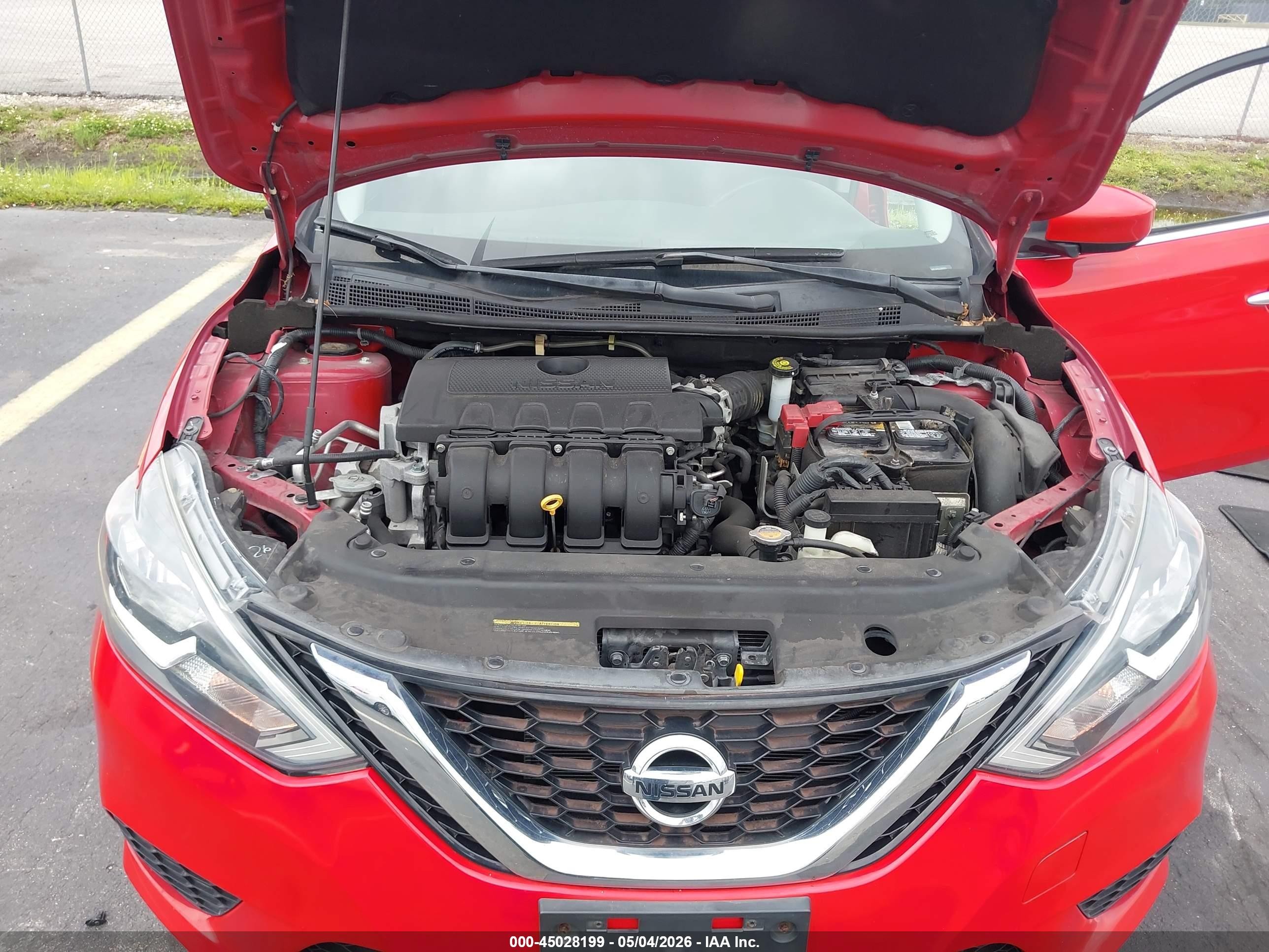 2018 Nissan Sentra Sv Красный vin: 3N1AB7AP6JL660327