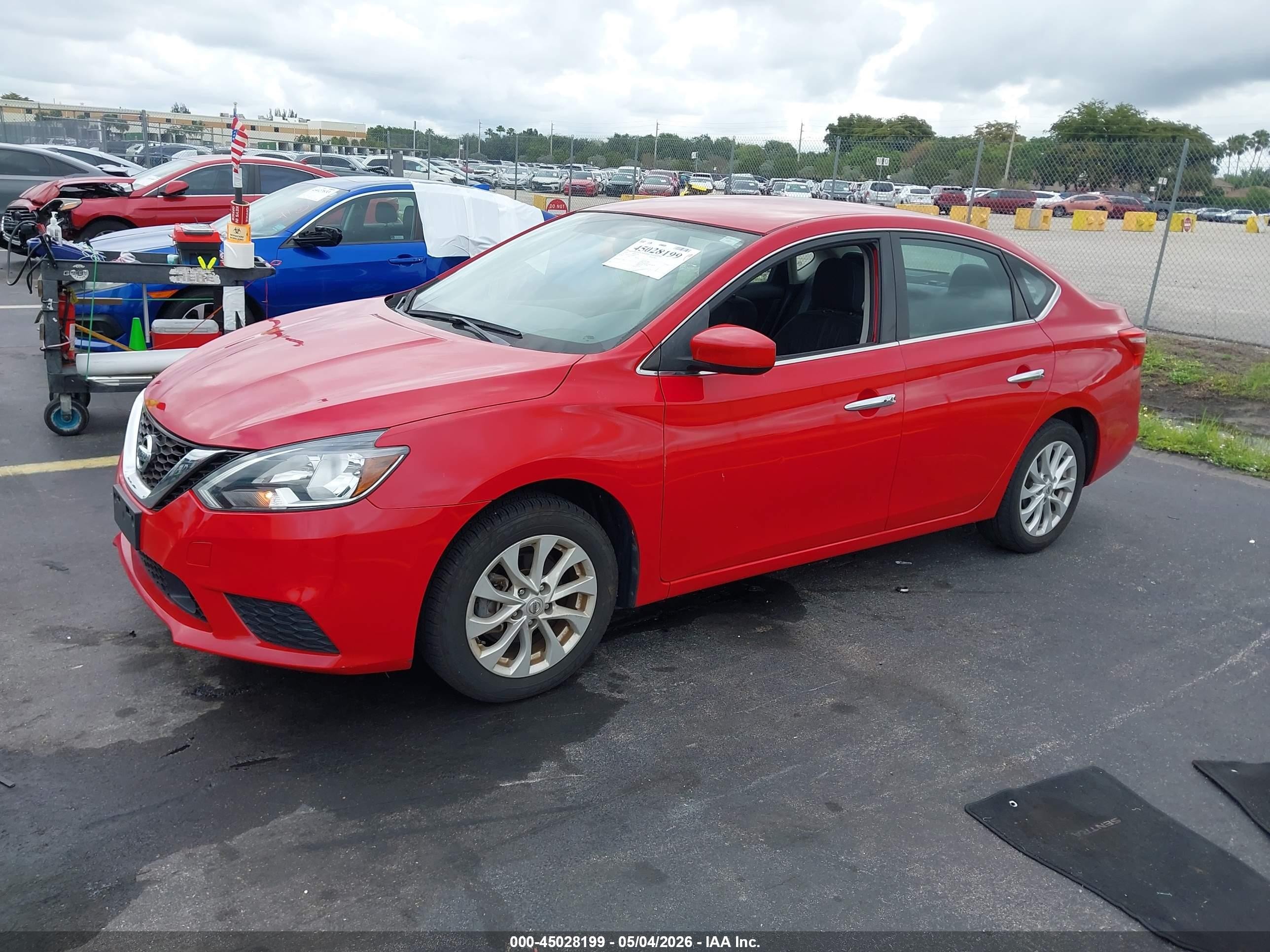 2018 Nissan Sentra Sv Красный vin: 3N1AB7AP6JL660327