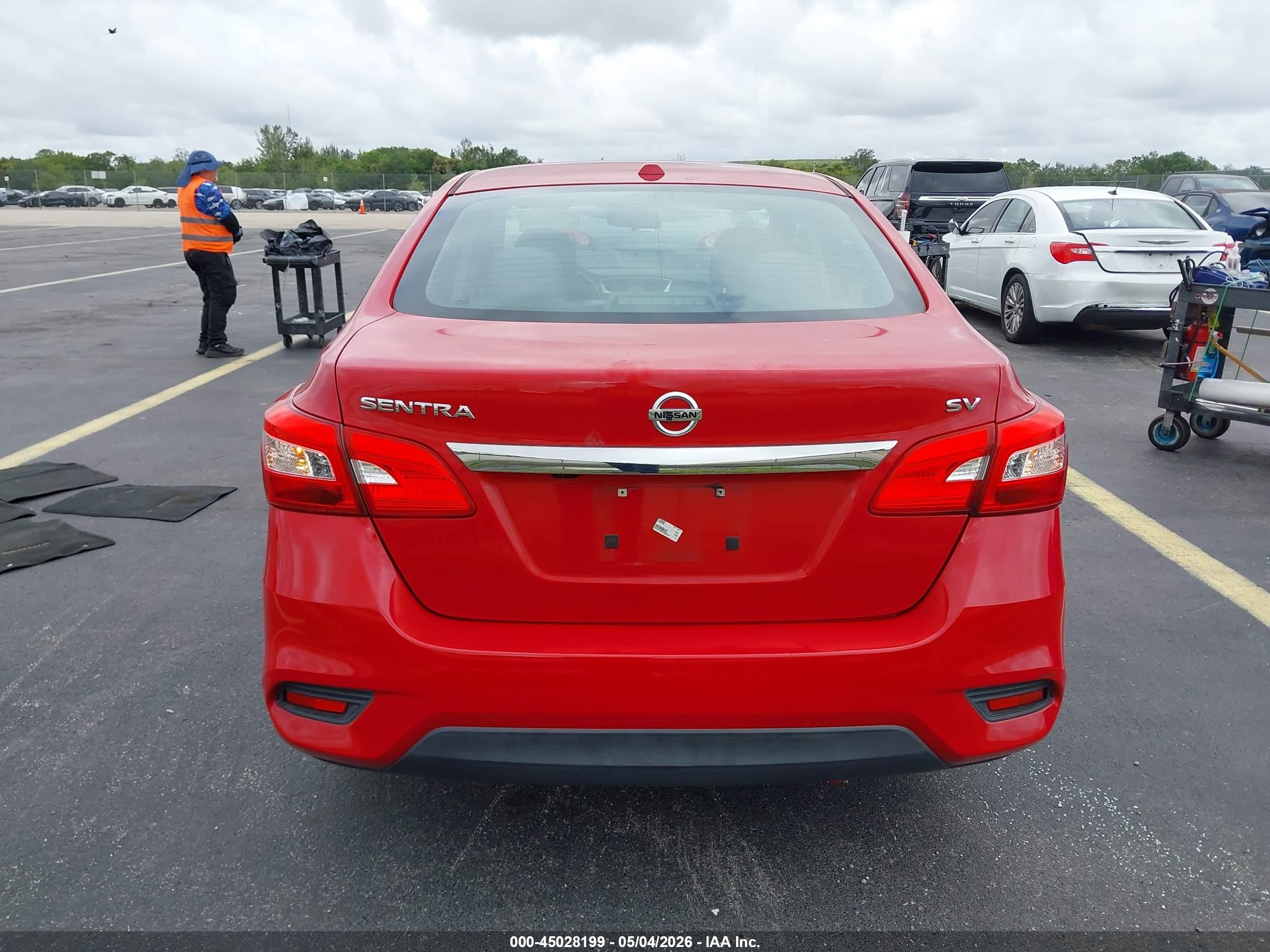 2018 Nissan Sentra Sv Красный vin: 3N1AB7AP6JL660327