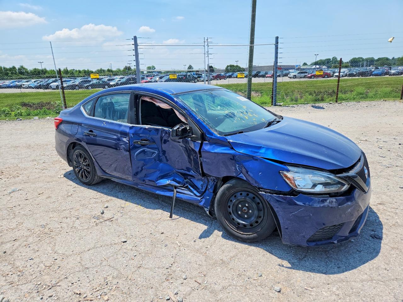 2018 Nissan Sentra S Blue vin: 3N1AB7AP6JY303684